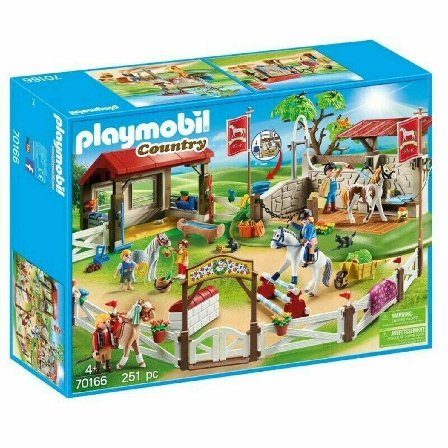 Playmobil® Spielwelt »70166 Country großer Pony-Hof Pferde-Stall«, mit 4  Pferden, Koppel, Zaun online kaufen | OTTO