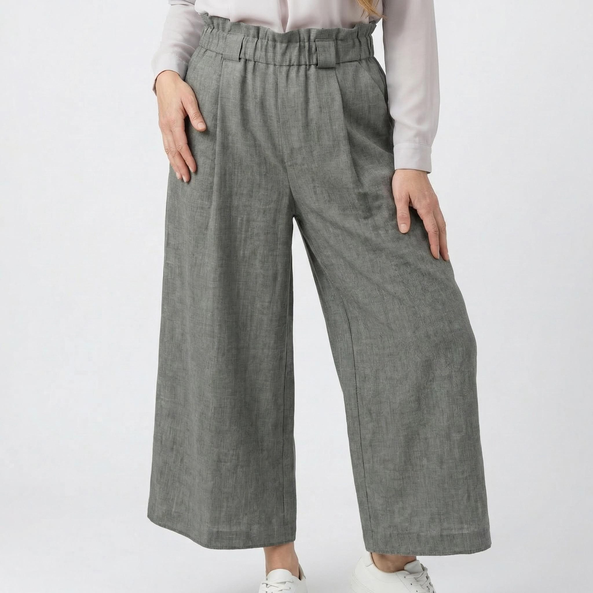 OriginalYou Culotte Weite Schlupfhose moderne Businesshose Wide Leg Freizeithose Größe 38-42, Formstabil, Business bis Casual, Komfortbund