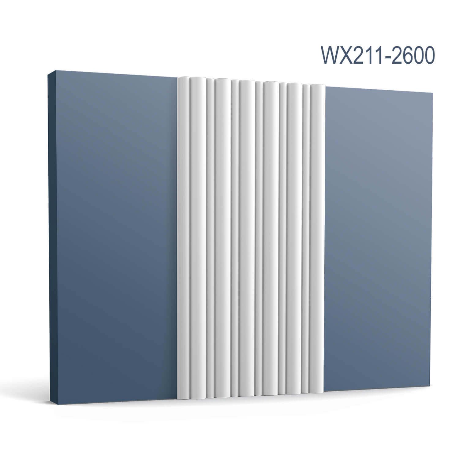 Orac Decor 3D Wandpaneel WX211-2600 3D Wandpaneel Wandvertäfelung Akustikpaneel Stuck 2,6 m, BxL: 17x2600 cm, 2.6 qm, (1-tlg) weiß