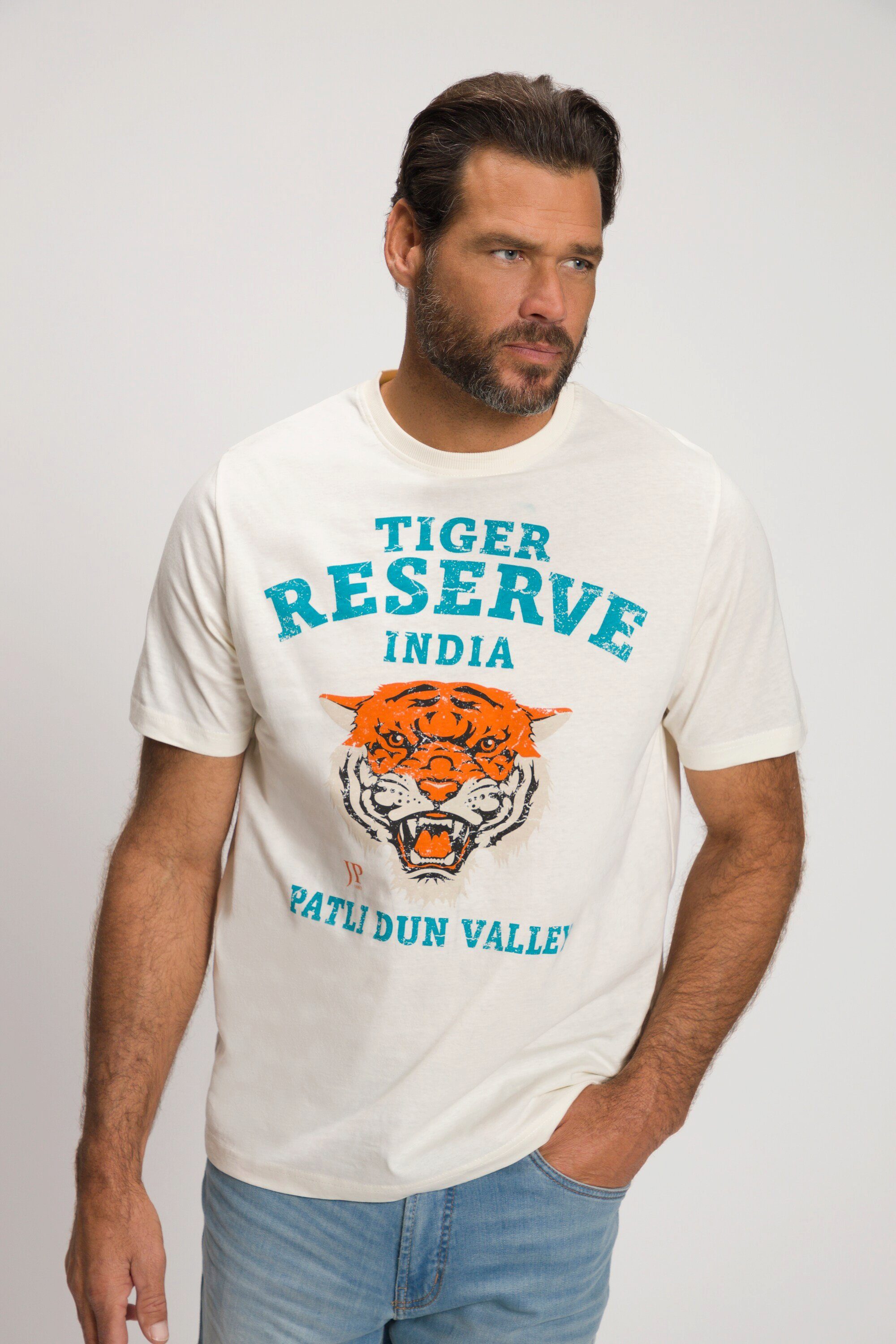 T-Shirt 8 bis T-Shirt Tiger Print Halbarm XL JP1880