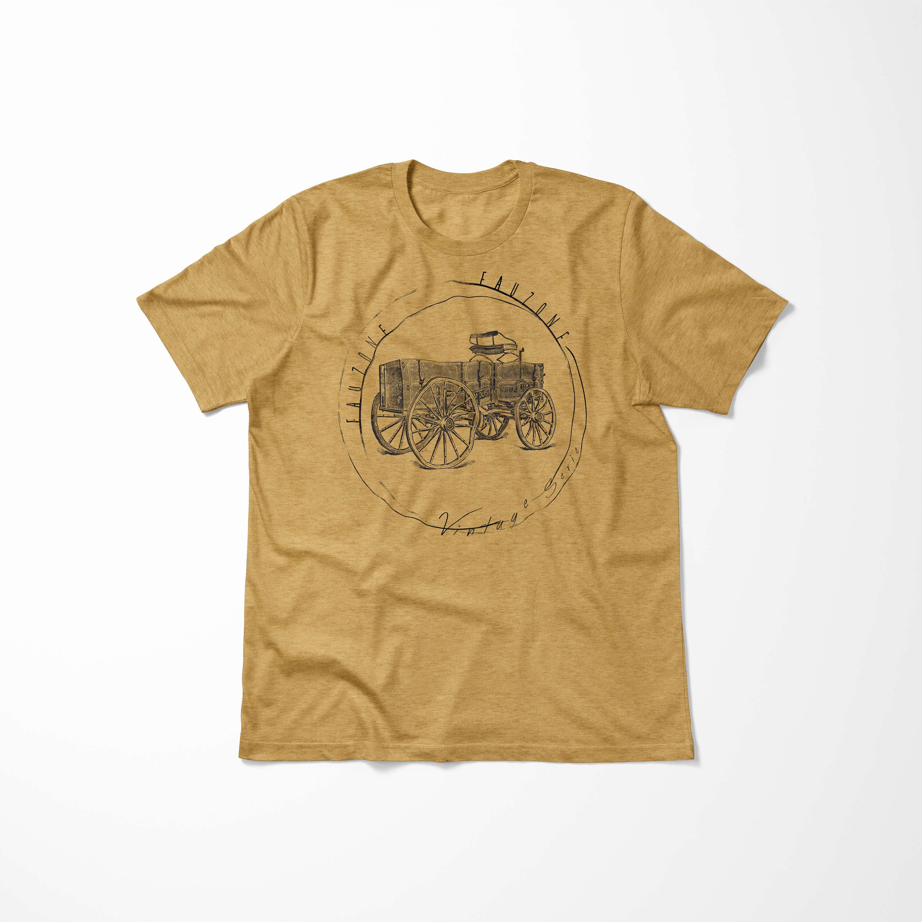 T-Shirt Automobil Antique Gold Art T-Shirt Sinus Vintage Herren