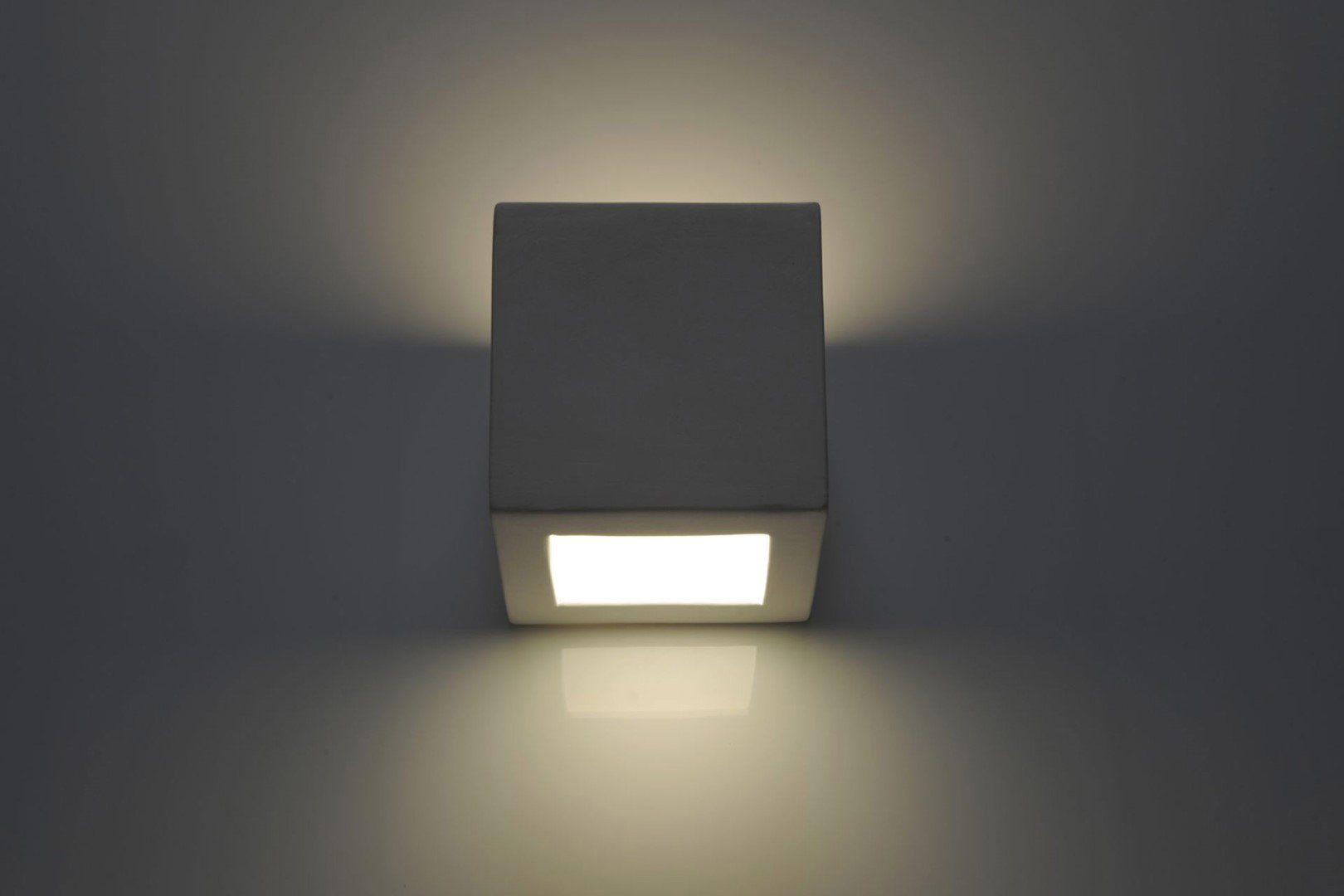 Deckenleuchte cm, 1x lighting geeignet E27, SOLLUX Wandleuchte max. für LEO, Watt ca. E27 Wandlampe Leuchtmittel 14x14x14 Keramik 60