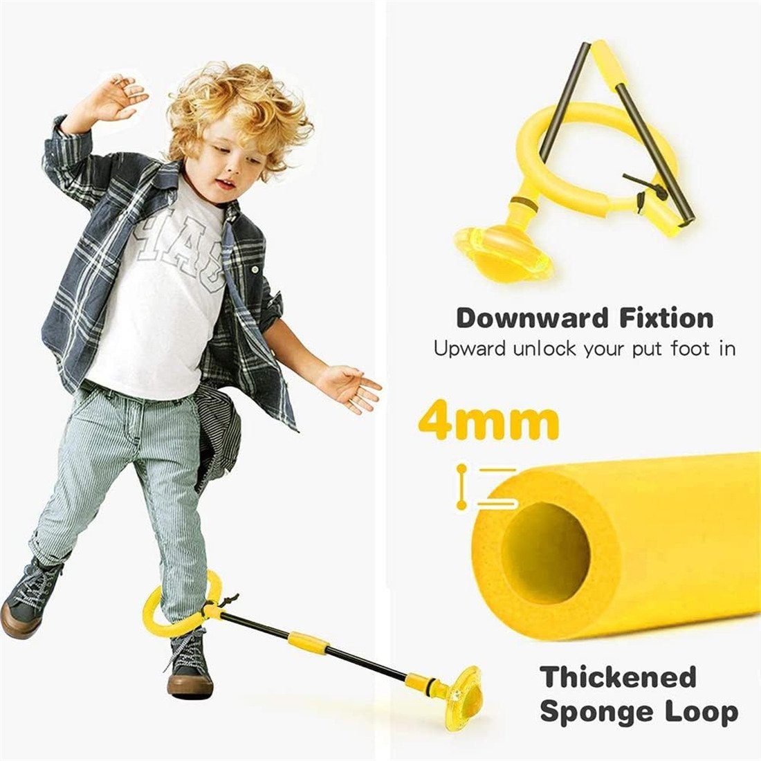 autolock Lernspielzeug Swing Wheel mit Lichtrad,Kinder Blinkender Springring,Fußkreisel, Faltbarer Springenderball,Flash Jumping Ball,Knöchelsprungball