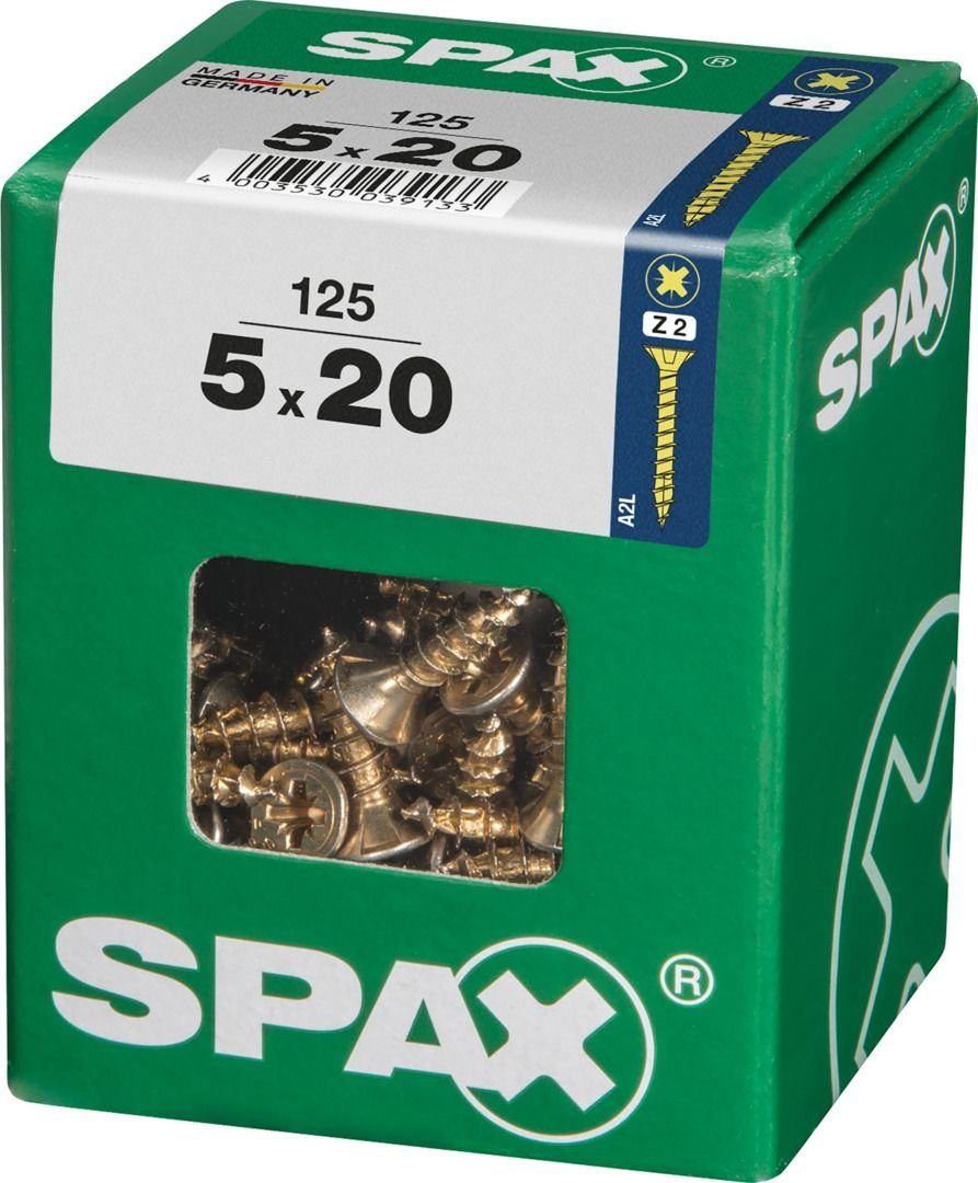 SPAX Holzbauschraube Spax Universalschrauben 5.0 125 PZ - 20 mm 2 x