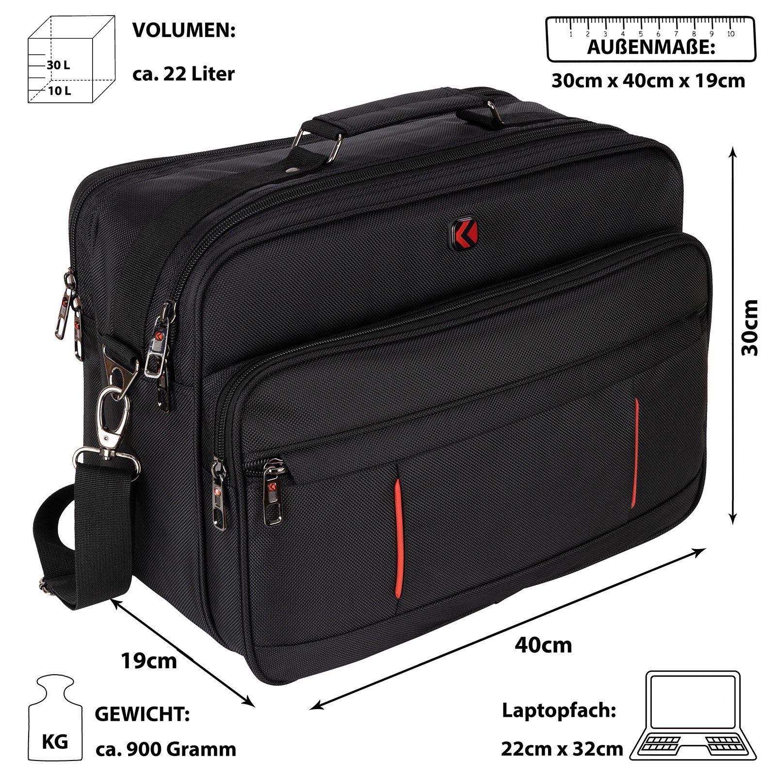 EAAKIE Umhängetasche EAAKIE Arbeitstasche Umhängetasche Flugbegleiter Herre günstig online kaufen