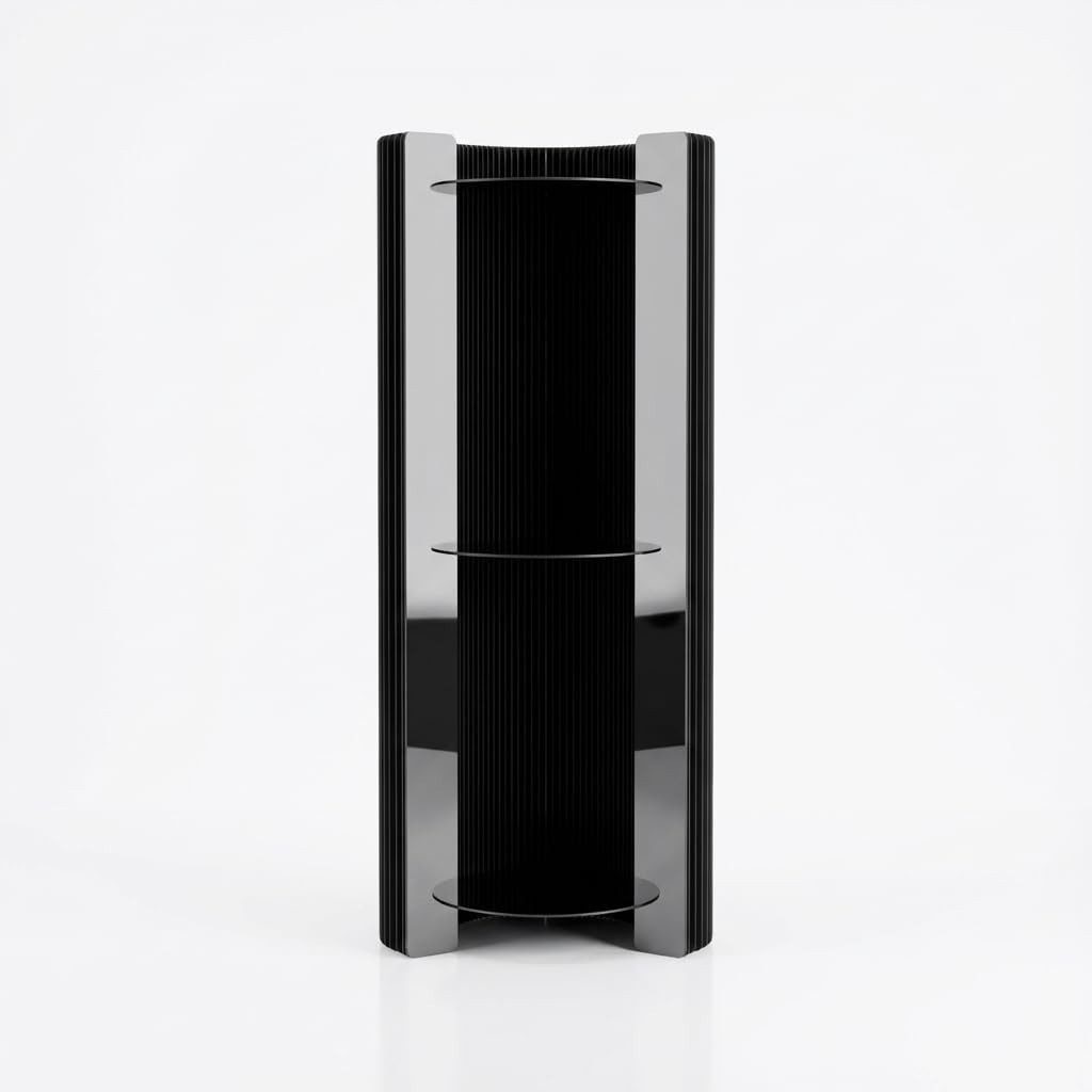 Lyveo Bücherregal Papierschrank Aufbewahrungsschrank mit Acryl Ablagen faltbar, Design Schrank Regal aus Kraftpapier