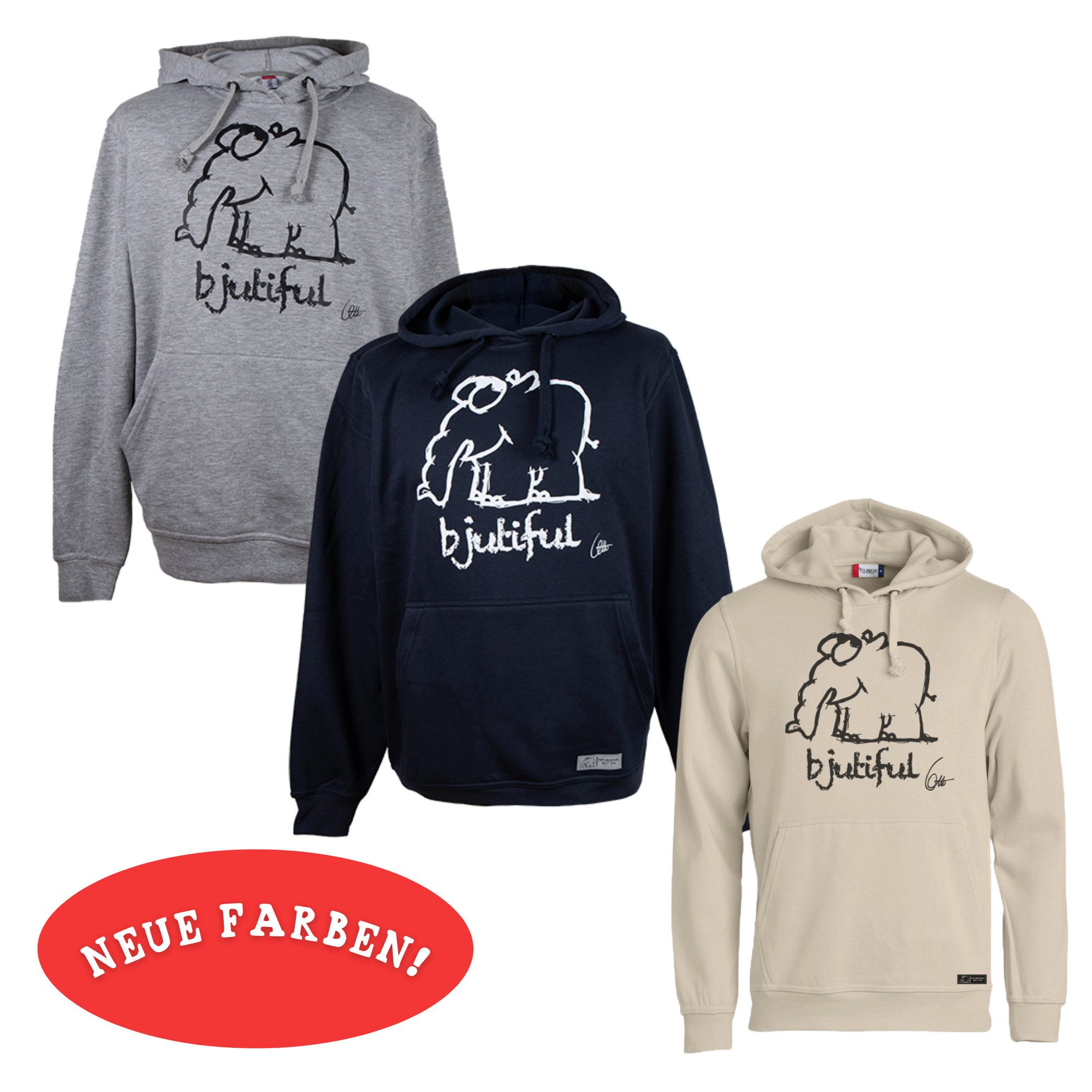 Ottifant Productions GmbH Hoodie JETZT IN NEUEN FARBEN! Hoodie Bjutiful Ott günstig online kaufen
