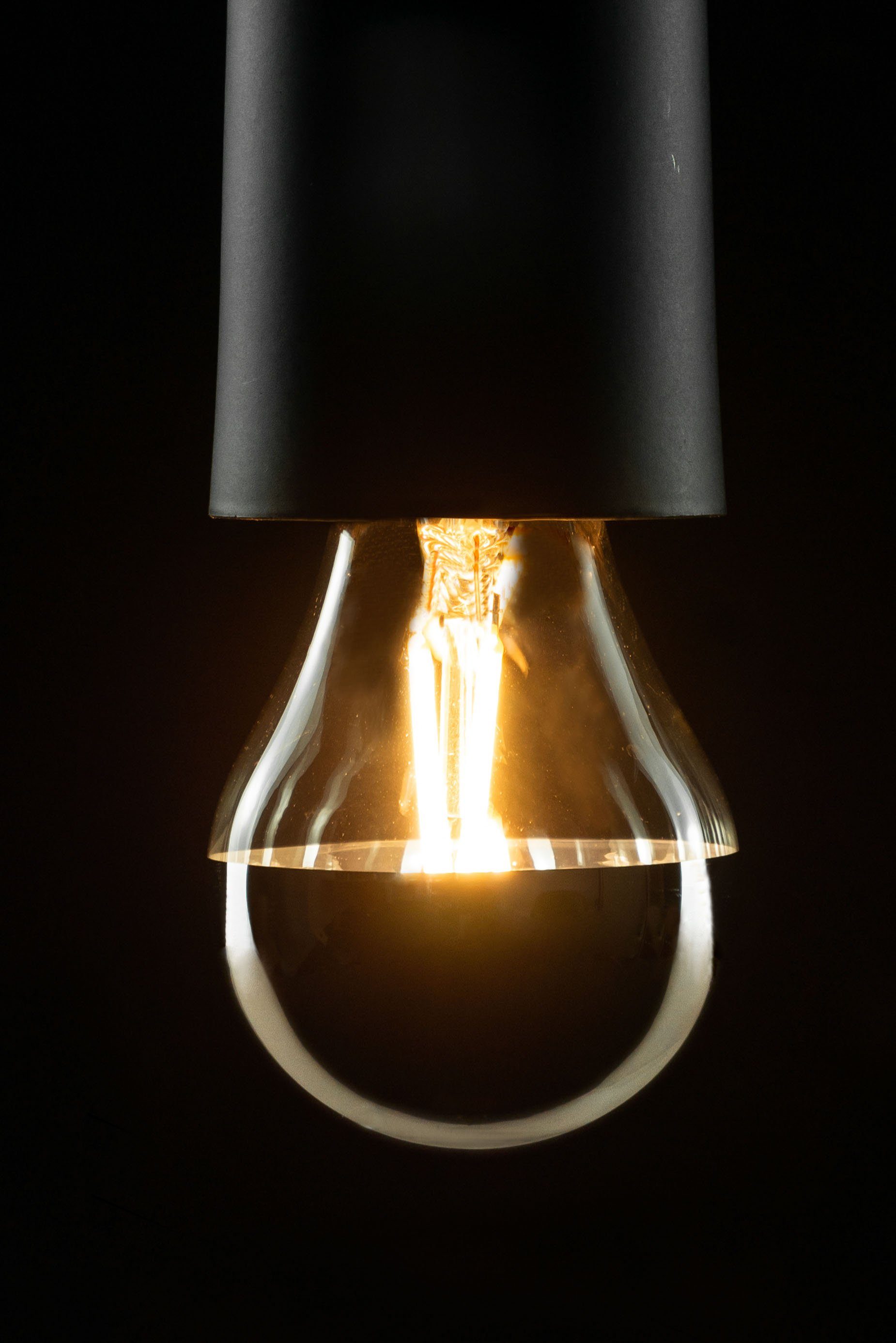 SEGULA LED-Leuchtmittel Vintage Line, E14, 1 St., Warmweiß, dimmbar, Tropfenlampe Spiegelkopf silber, E14
