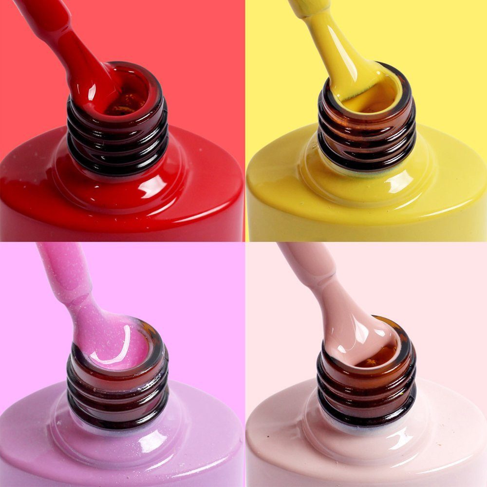KINSI Lichthärtungsgerät Nagellack Set, 8ml, DIY Nagelkunst, Nagelkunst set,Mit Maniküre-Licht, Komplettes Maniküreset für Anfänger/professionelle Nagelkünstler