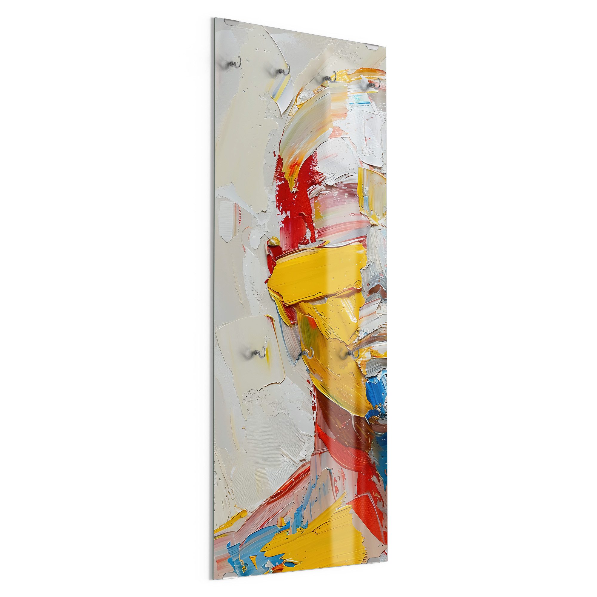 DEQORI Kleiderhaken 'Bunte Identität', Glas Garderobe hängend Flur Jackenhalter modern Wandgarderobe Haken