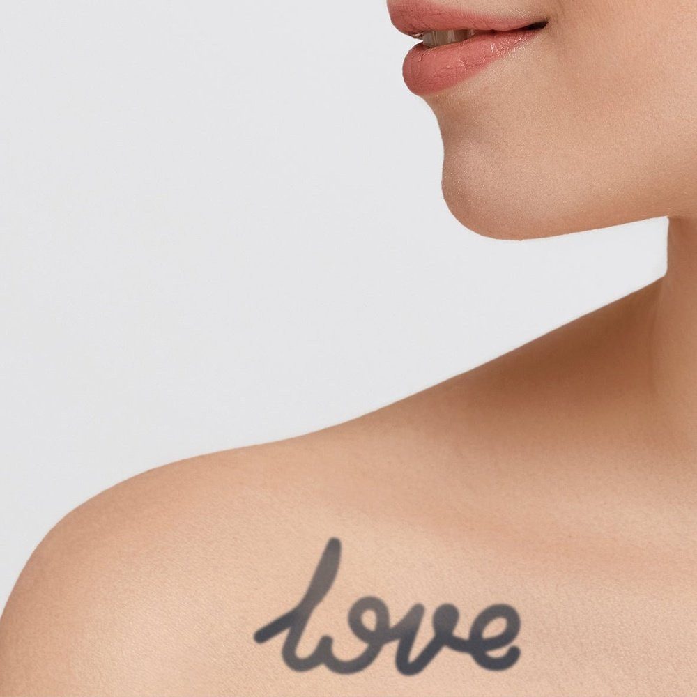 FOREVER NEVER Schmuck-Tattoo Love Schriftzug
