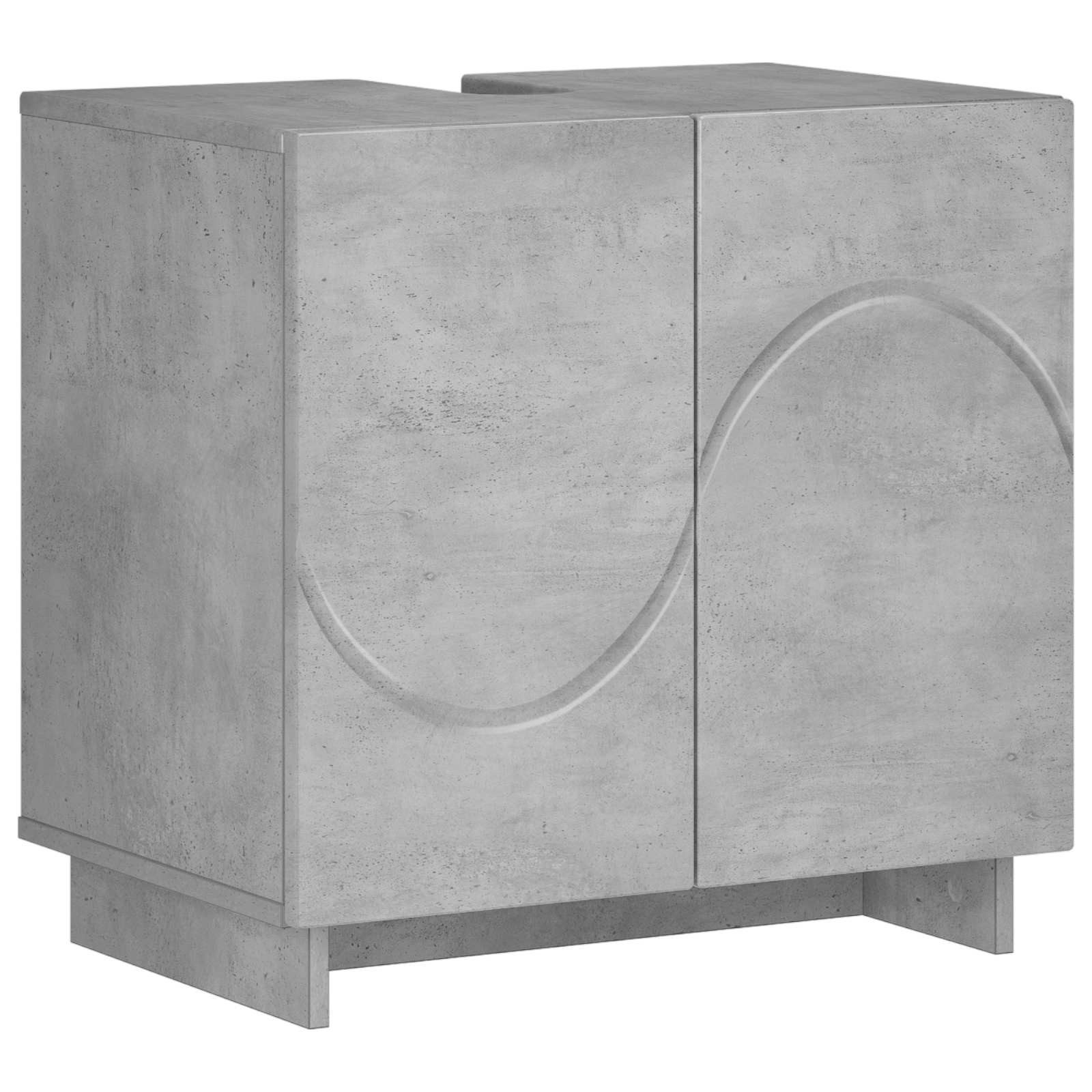 vidaXL Badezimmerspiegelschrank Badezimmerschrank Betongrau 60 x 41 x 58 cm Holzwerkstoff (1-St)