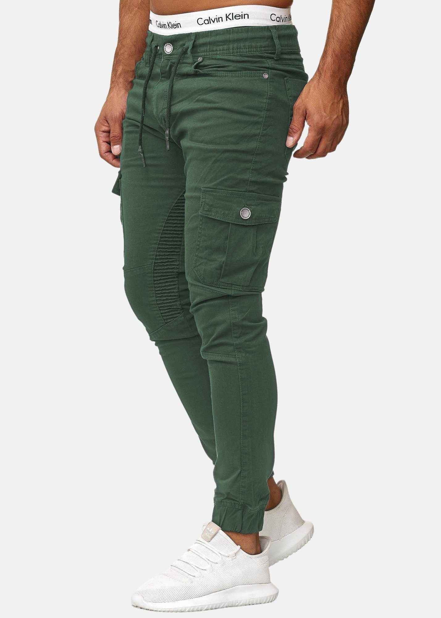 Grün Casual Cargohose Streetwear, Straight-Jeans (Chino Freizeit 3207C OneRedox Business 1-tlg)