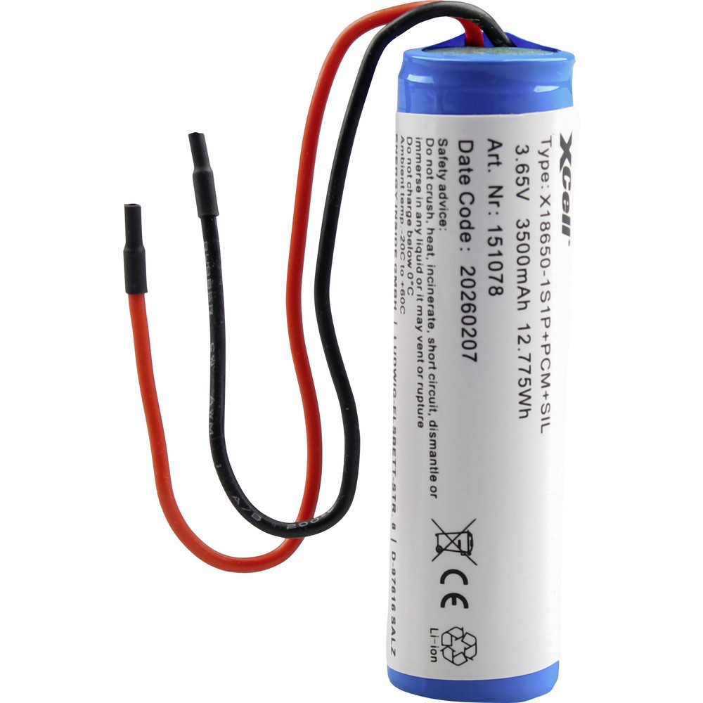 XCell XCell Spezial-Akku 1x 18650 Li-Ion 3.7 V 3500 Akkupacks 3500 mAh