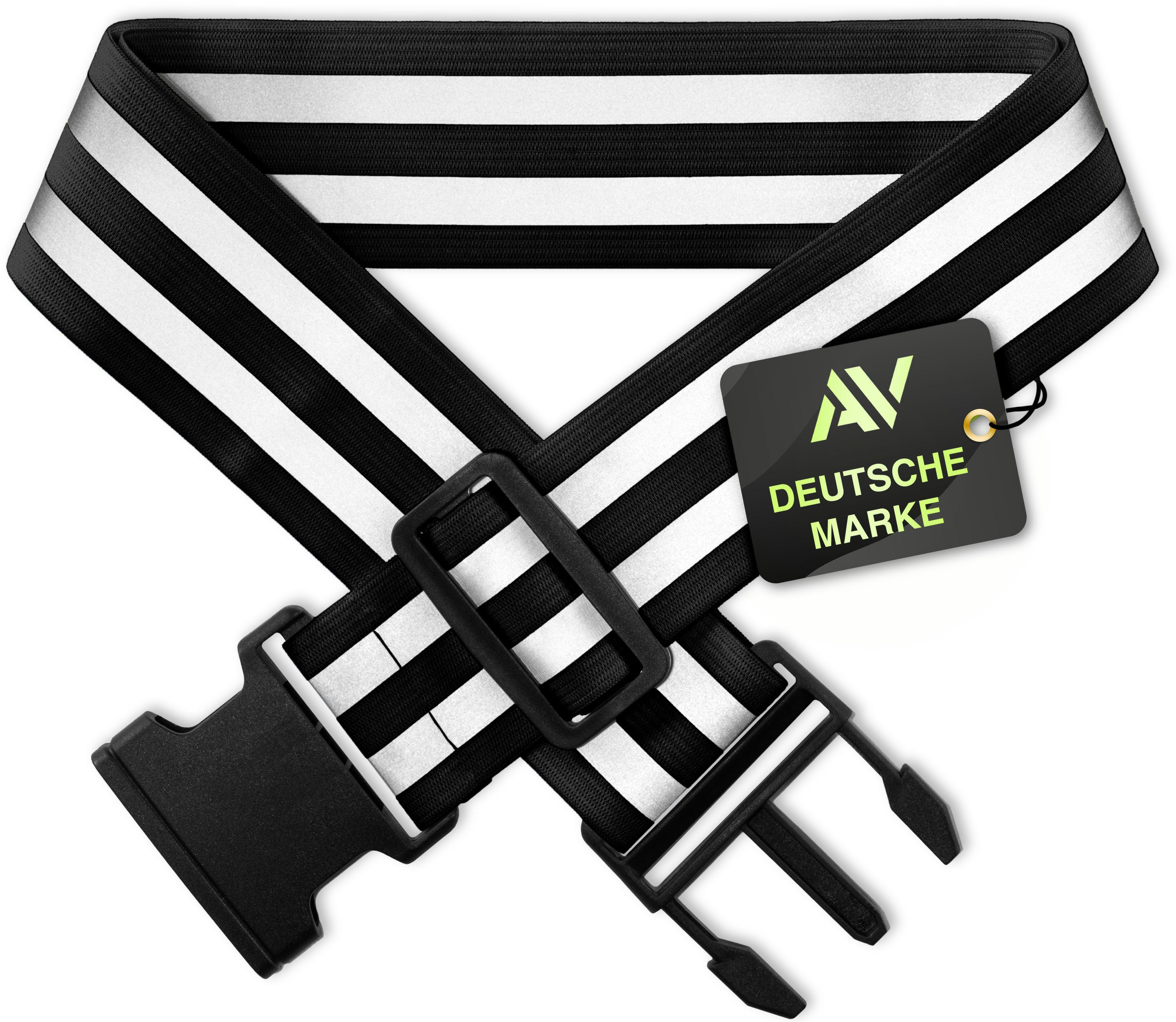 AVANA Hüftgürtel Reflektor Gürtel Reflektorgurt Reflektierender Sicherheitsgürtel Gurt (Reflexgurt) hohe Sichtbarkeit, Joggen, Fahrradfahren, Reflektorgürtel