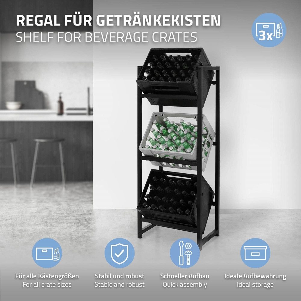 ML-DESIGN Standregal Getränkekistenregal Kistenhalter Kistenregal Getränker günstig online kaufen