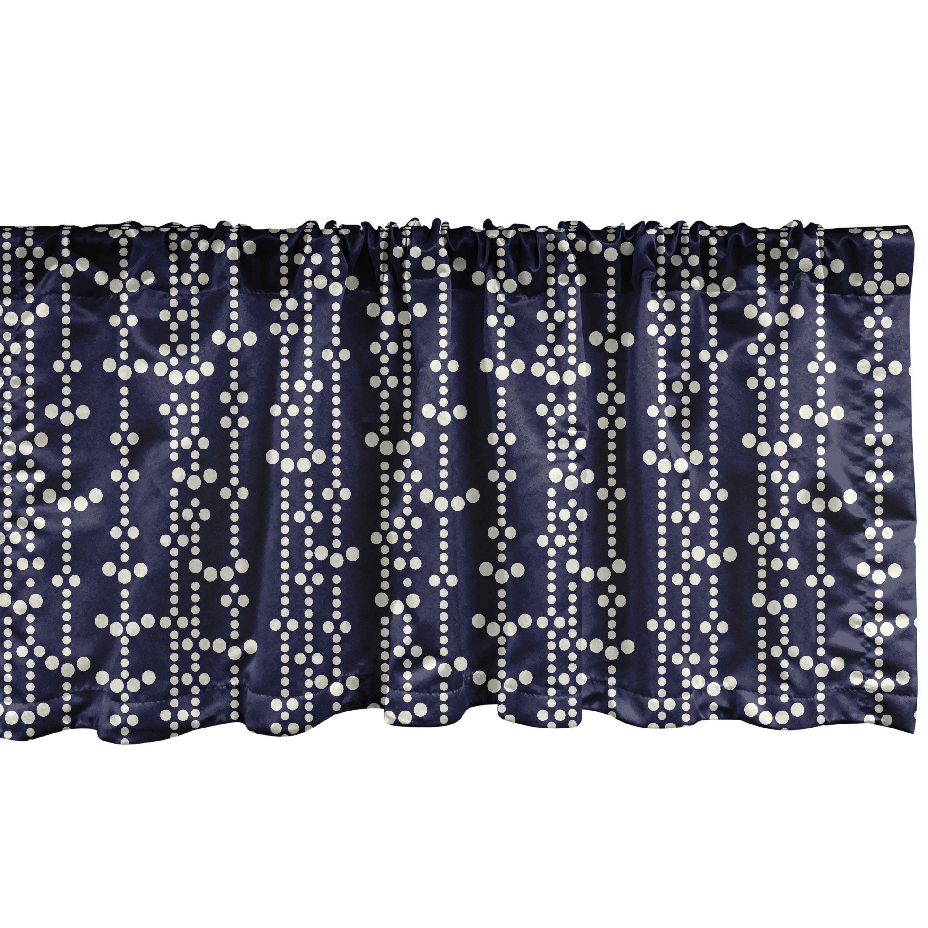 Scheibengardine Vorhang Volant für Küche Schlafzimmer Dekor mit Stangentasche, Abakuhaus, Microfaser, Geometrisch Vintage Japanese | Scheibengardinen
