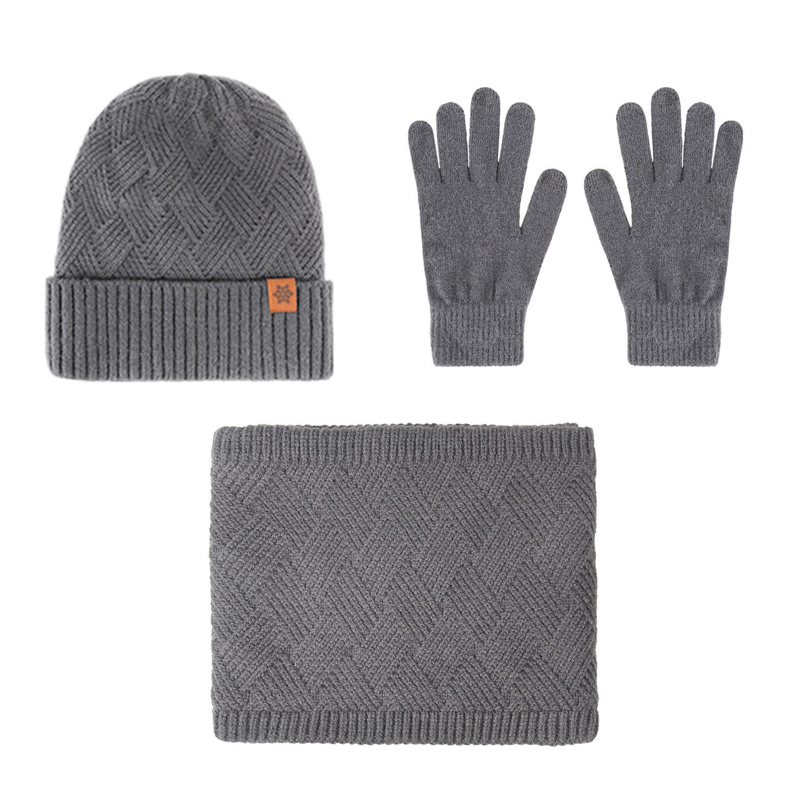 Jumpeak Mütze & Schal Mützen-Sets,Mütze,mütze herren,wintermütze herren,wollmütze herren (Packung, 2-teiliges/3-teiliges Mütze-Set) handschuhe winter,schlauchschal herren,Wintermütze,2/3-teiliges Set