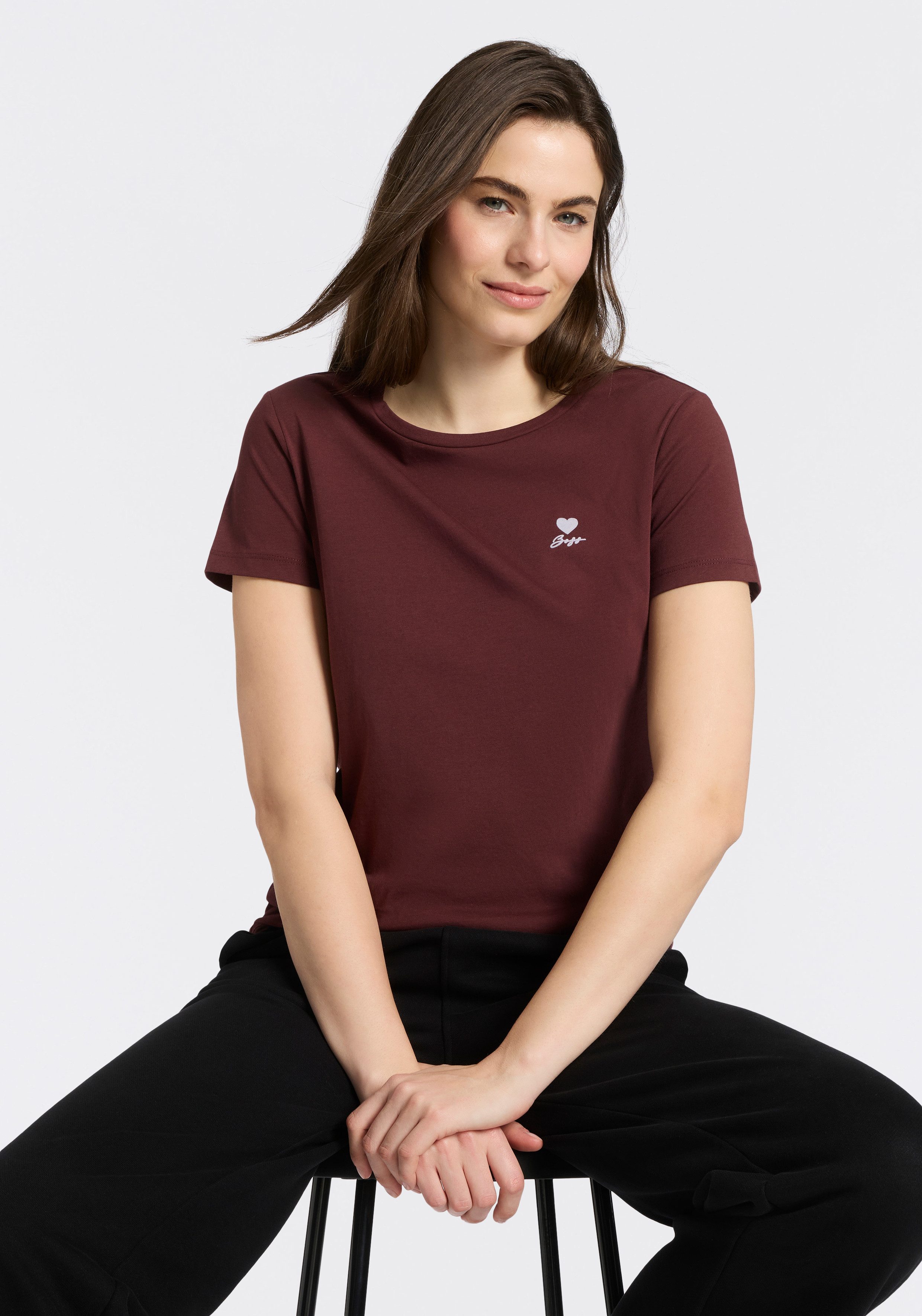 BOSS ORANGE T-Shirt Elove Premium Damenmode aus Baumwolle, Rundhals