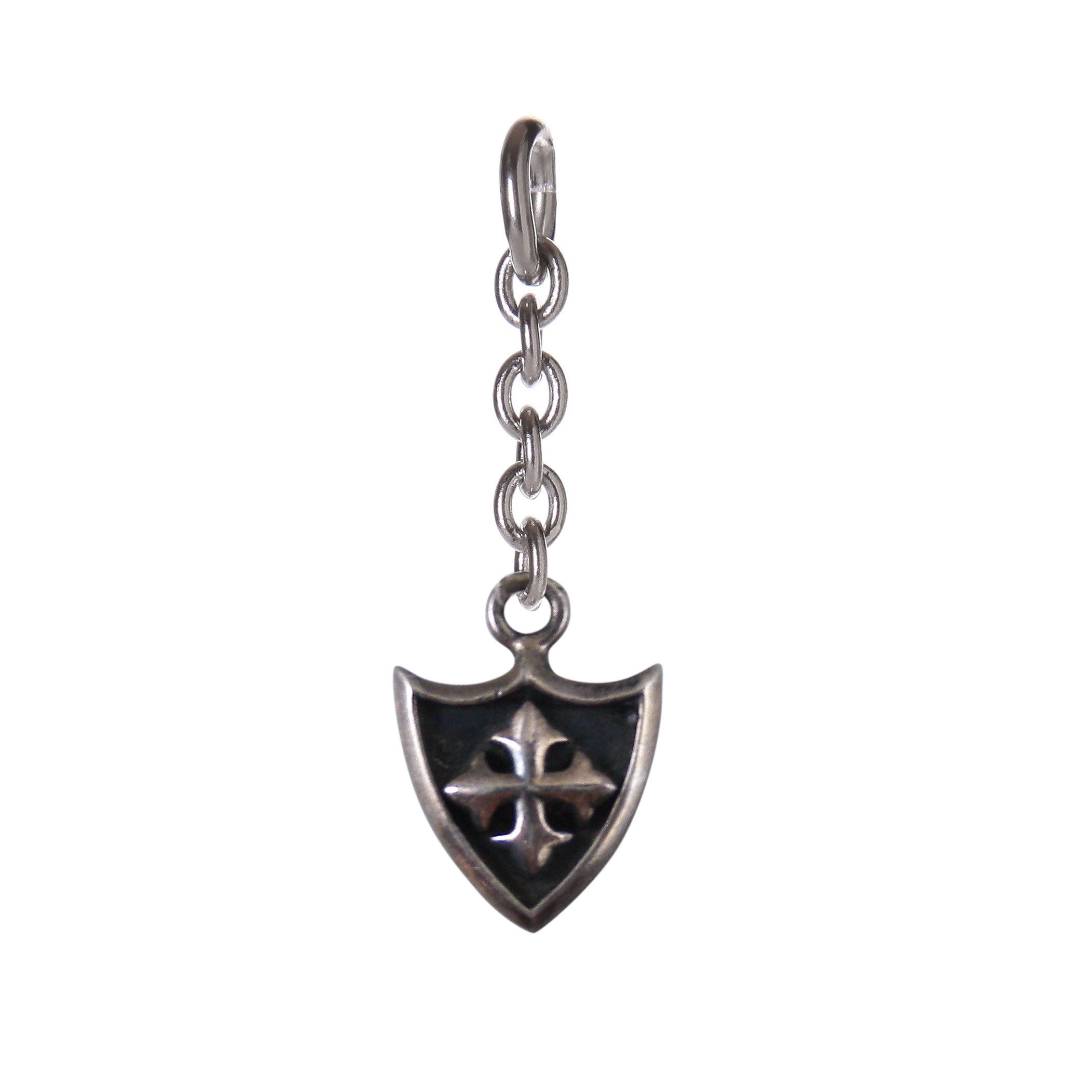 Kingka Charm-Einhänger Kettenanhänger Ritterschild hochwertiger Edelstahl, Schmuck für den Mittelaltermarkt, Ritterfest oder für den Alltag