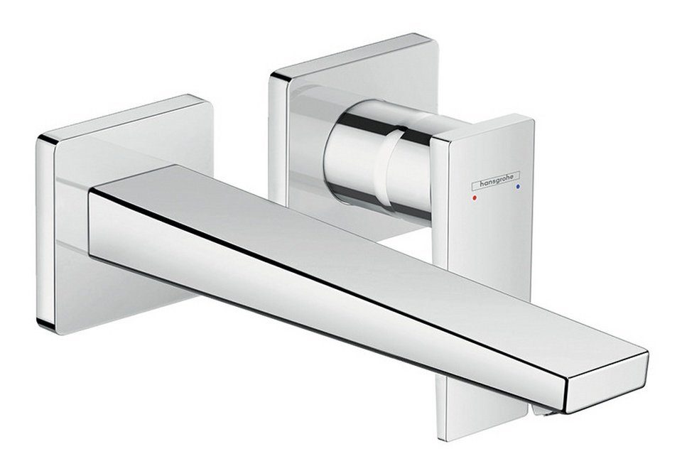 hansgrohe Unterputzarmatur Metropol Einhebel-Waschtischmischer mit Hebelgriff Ausladung 225 mm - Chrom