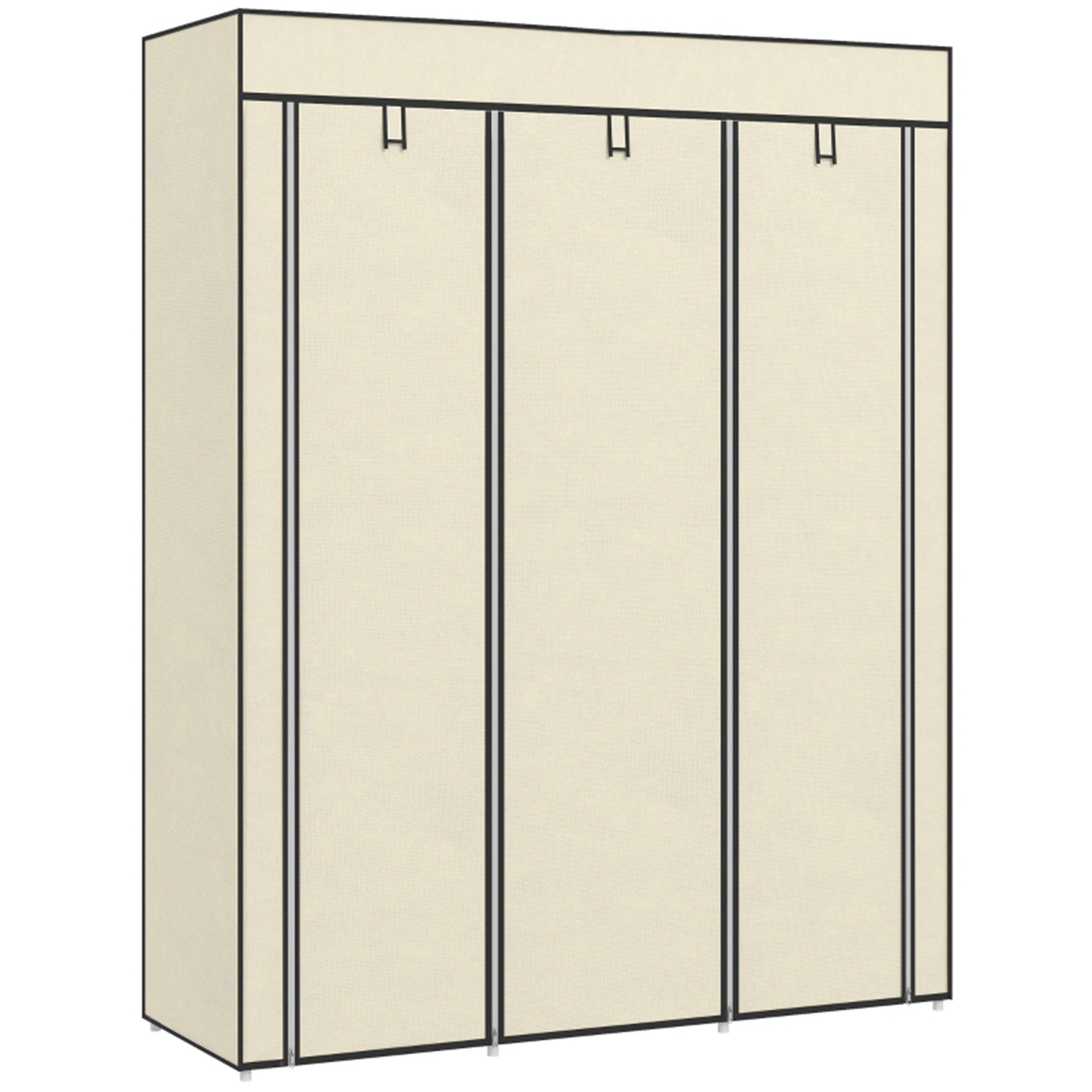MC Star Stoffschrank Kleiderschrank mit Kleiderstangen, 8 Ebenen, Faltschra günstig online kaufen
