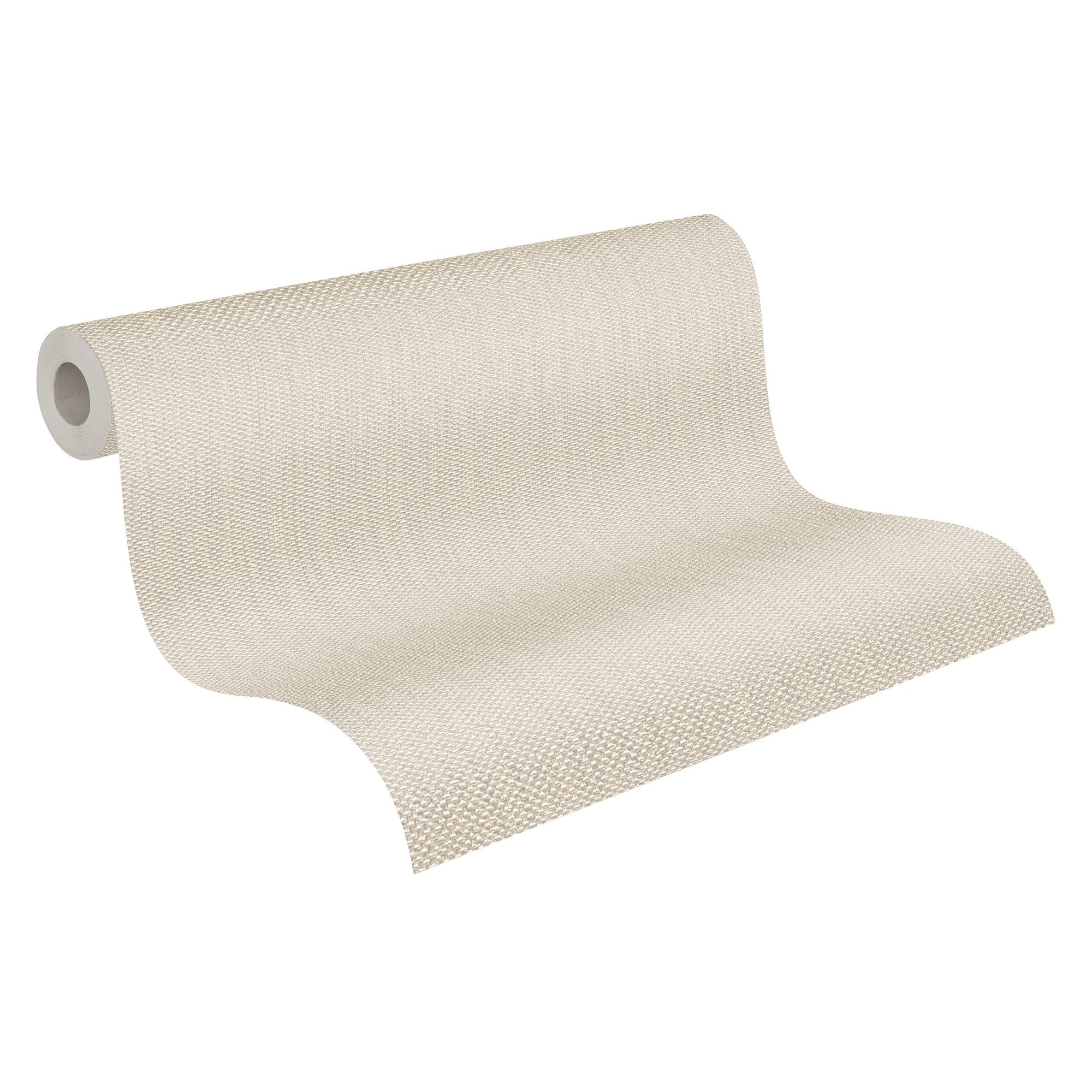 Bricoflor Glitzer Tapete aus Vlies Beige Unitapete mit Textilstruktur Einfa günstig online kaufen