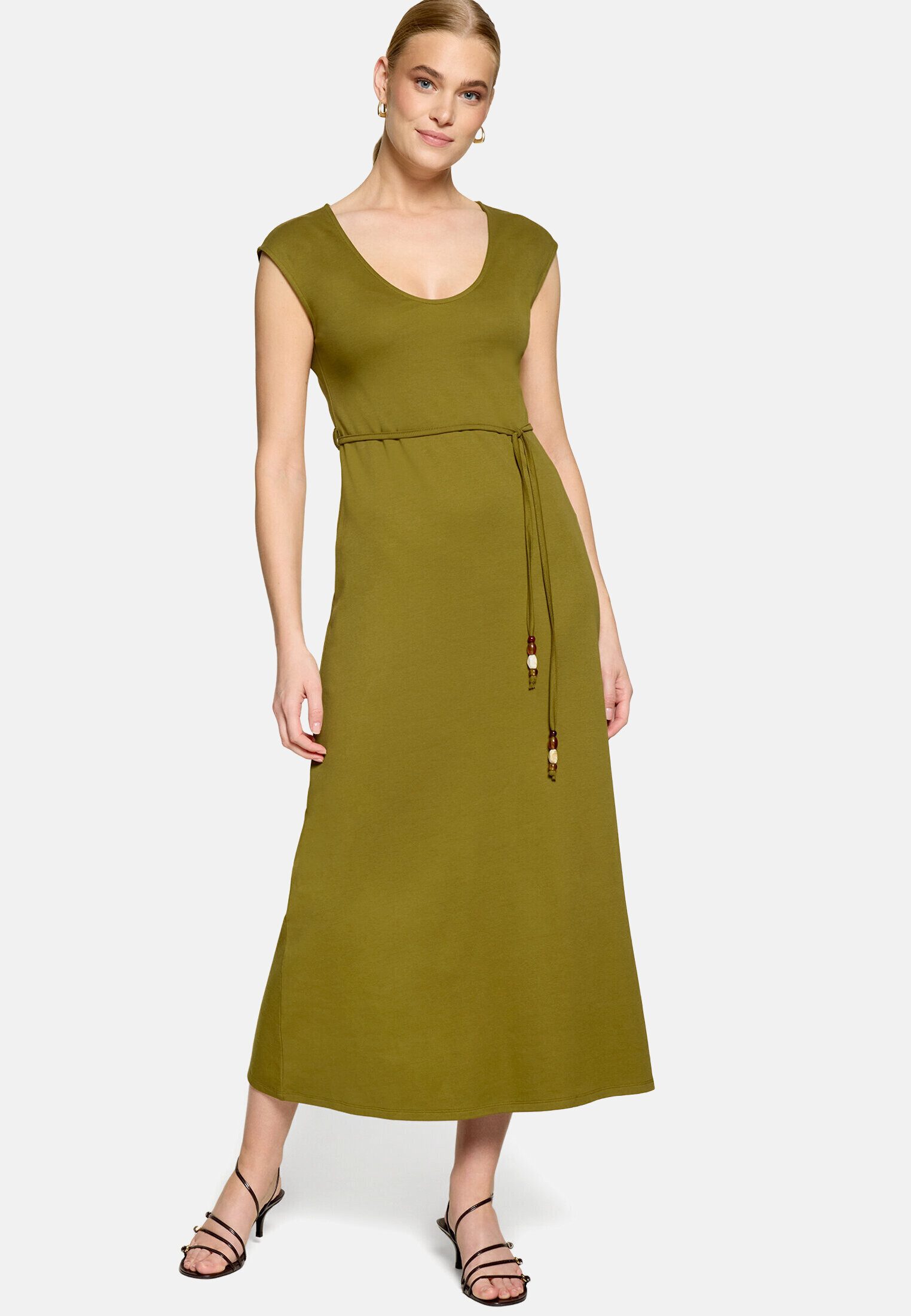 Zero Maxikleid Damen mit Gürtel Material