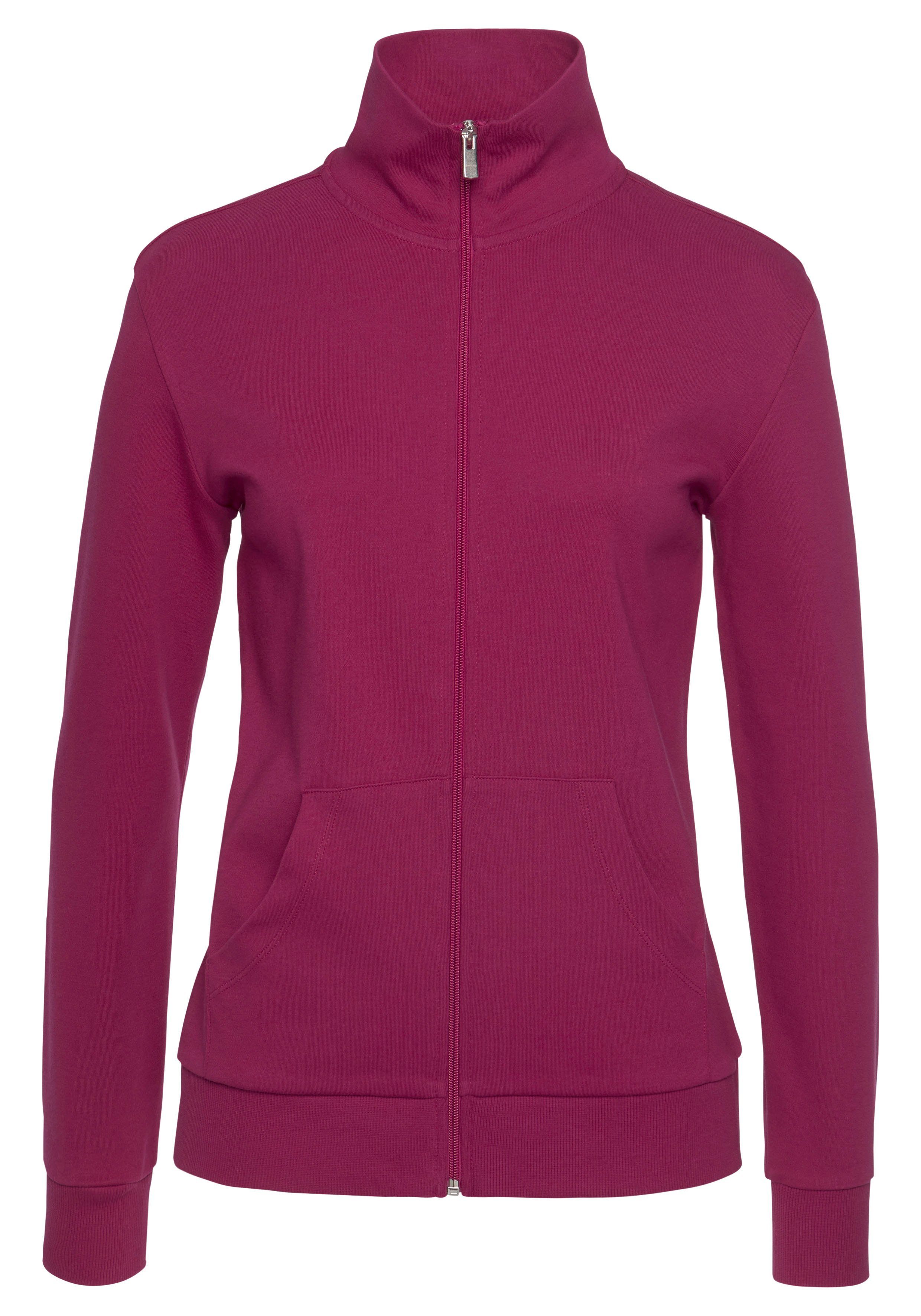 Bench. Loungewear Sweatjacke mit beere am Loungeanzug Loungewear, Logostickerei Stehkragen