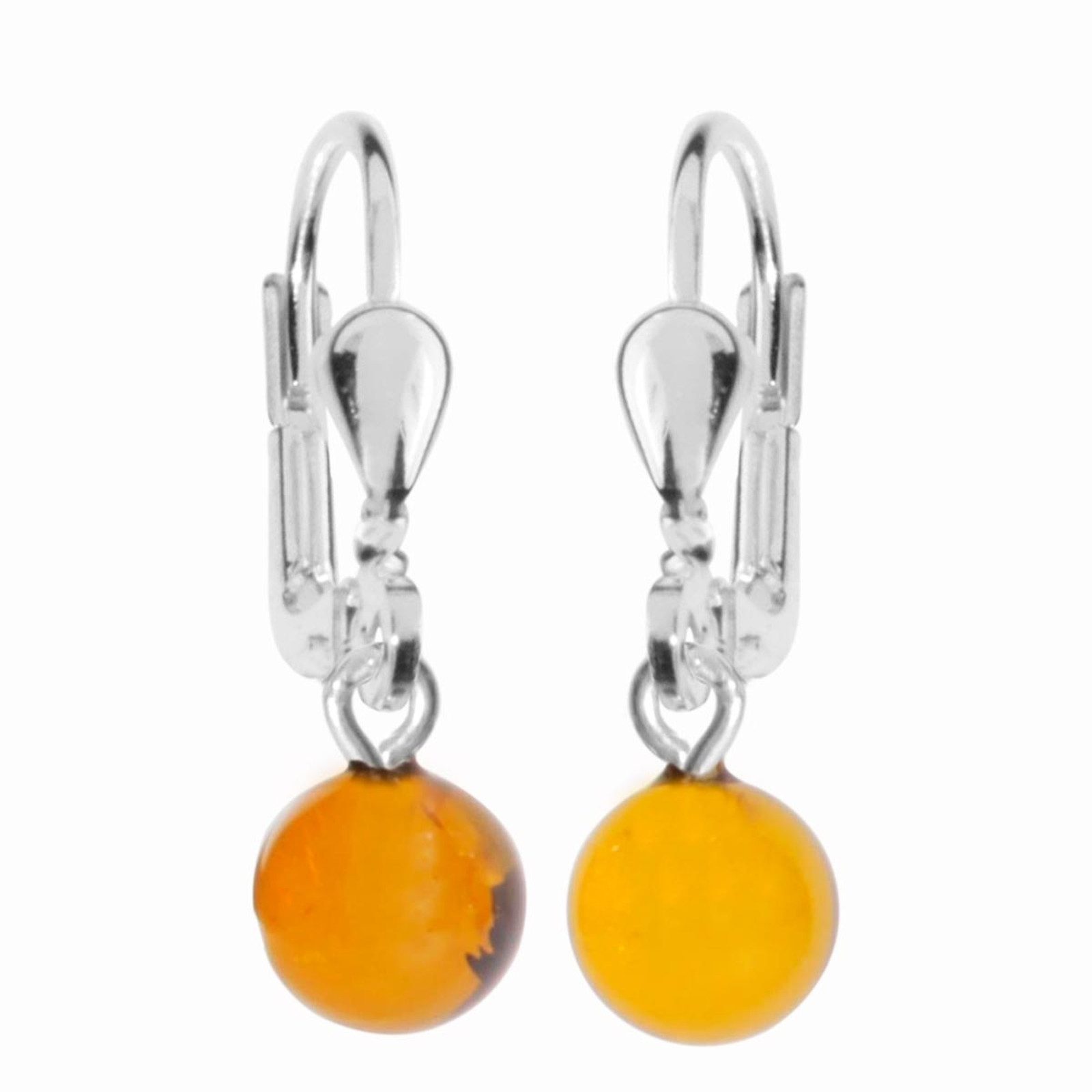 OSTSEE-SCHMUCK Paar Ohrhänger Ostsee-Schmuck Ohrhänger Kugel 6 mm Ohrhänger Kugel 6 mm (2-tlg)