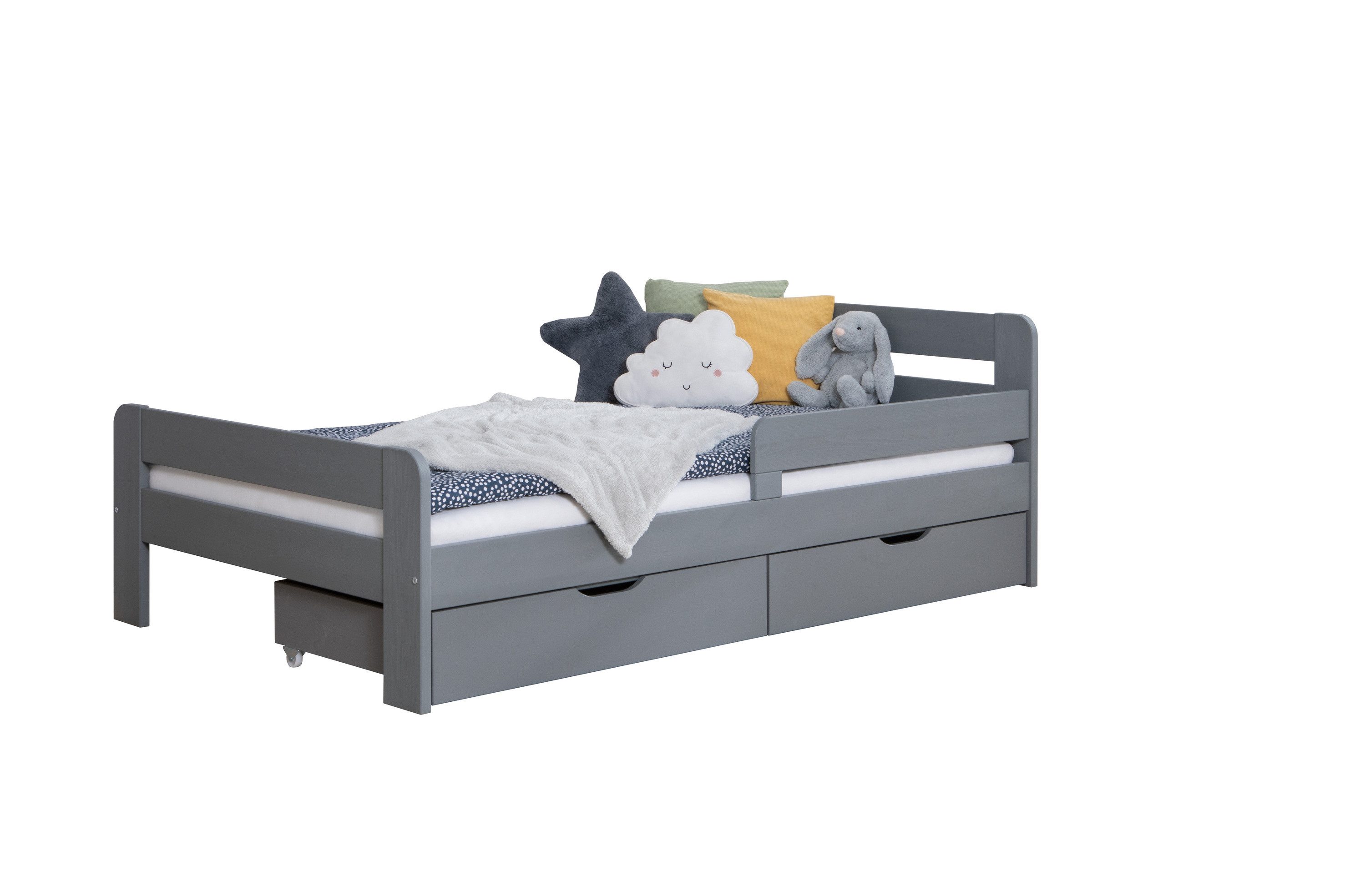 Bettgestell Einzelbett Kinderbett Jugendbett "Bennet" mit