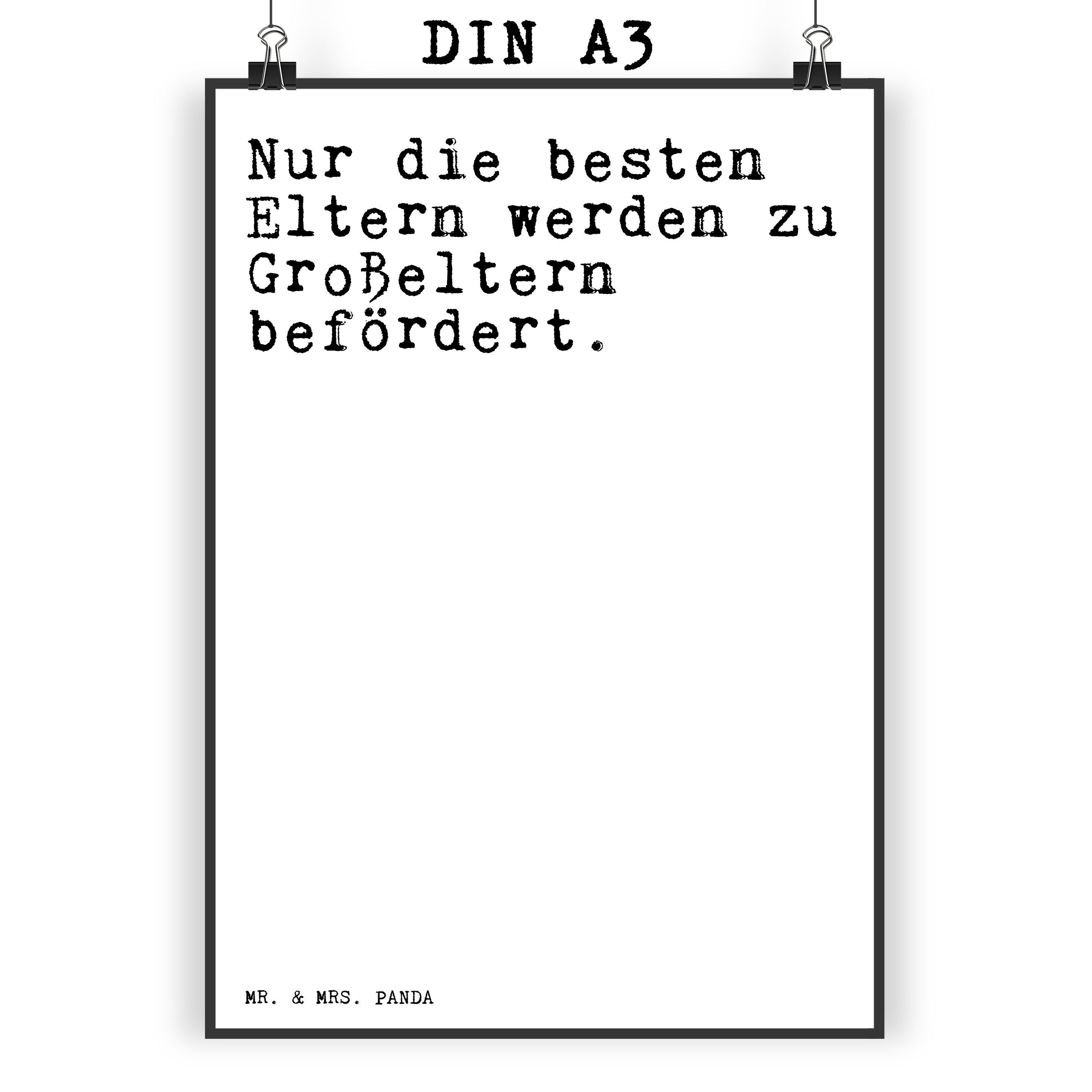 Mr. & Mrs. Panda Poster DIN A3 Nur die besten Eltern... Weiß