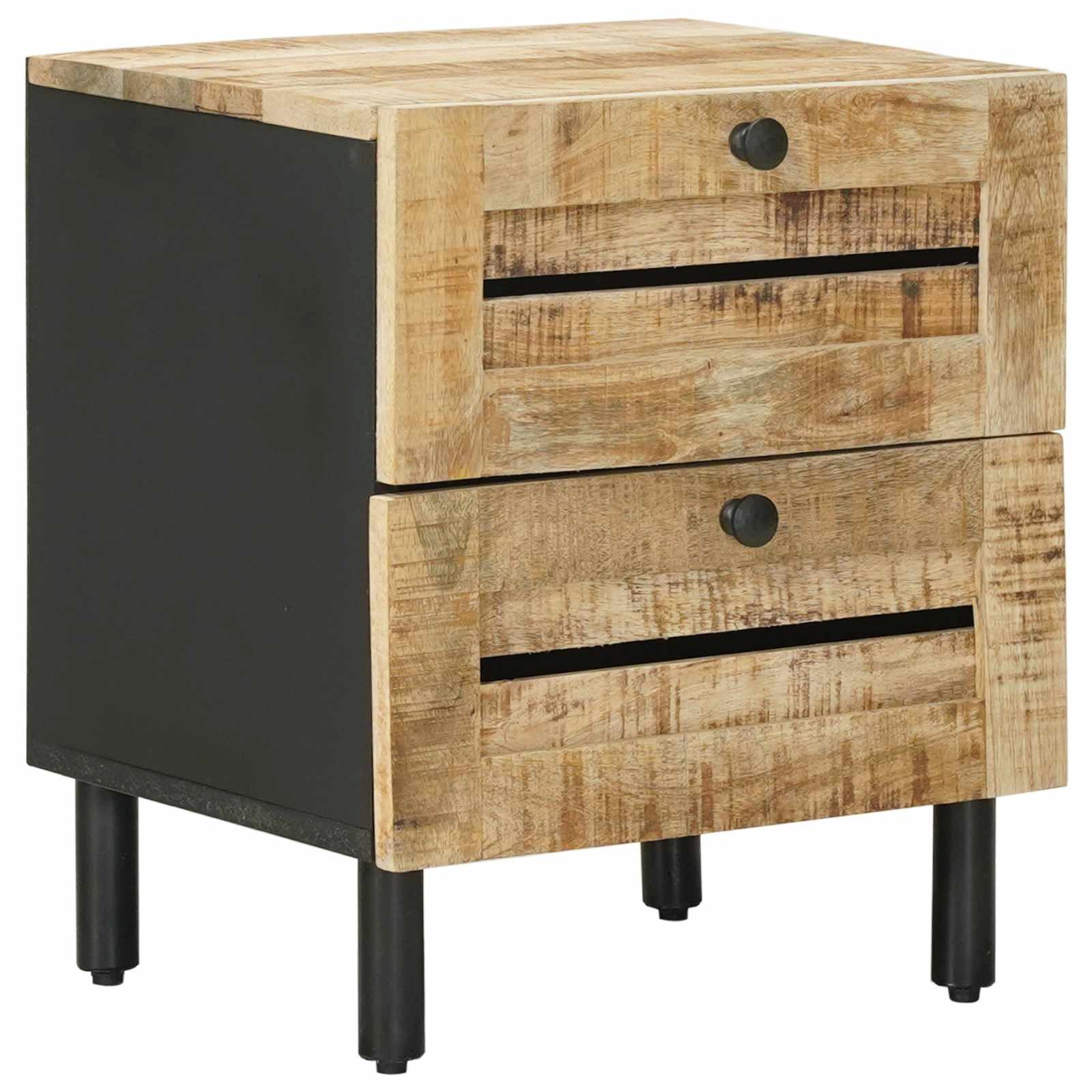 vidaXL Nachttisch Nachttisch Natur 40 x 33 x 46 cm Massivholz (1-St)
