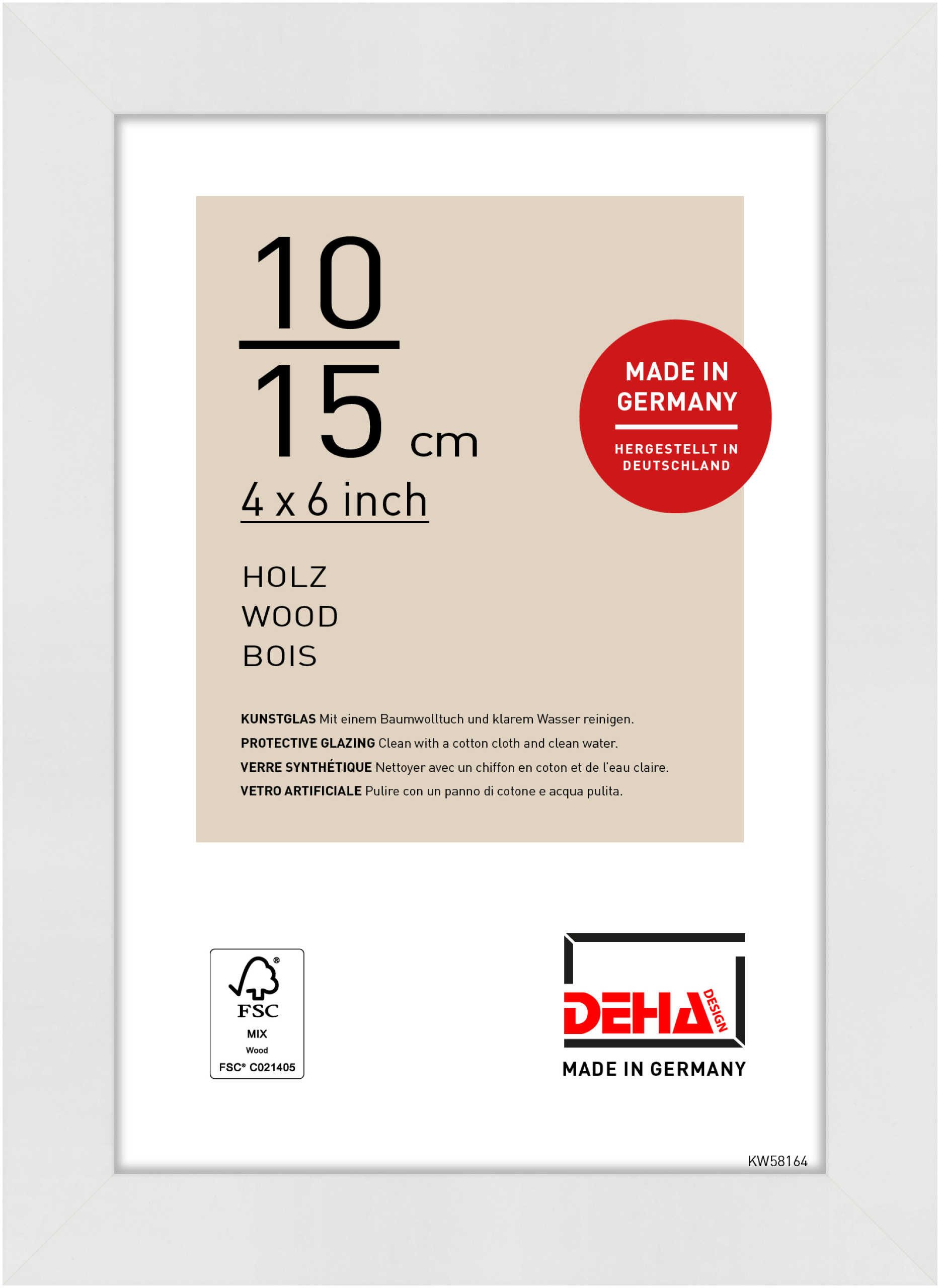DEHA DESIGN Bilderrahmen Holz Bilderrahmen Fontana, (1 St)