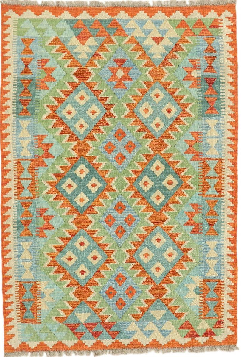 rechteckig, mm 3 Trading, Orientteppich, Nain 102x148 Höhe: Handgewebter Orientteppich Kelim Afghan