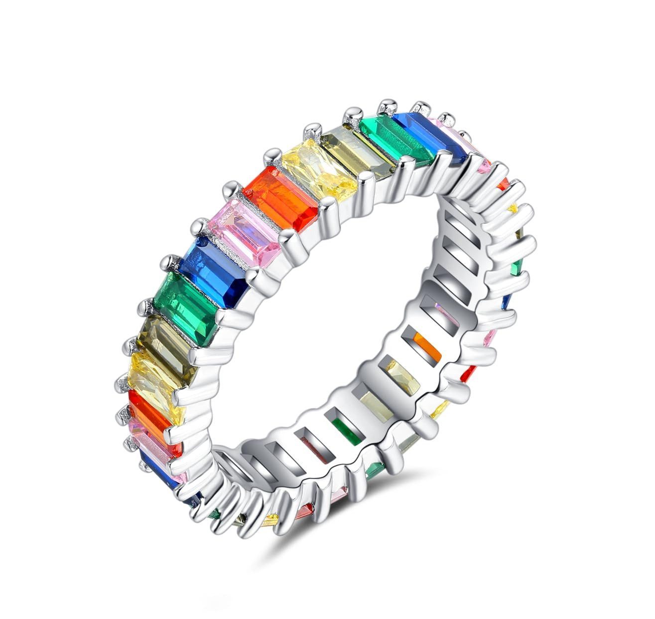 Lisandra Scott Silberring 18K Rainbow Baguette günstig online kaufen