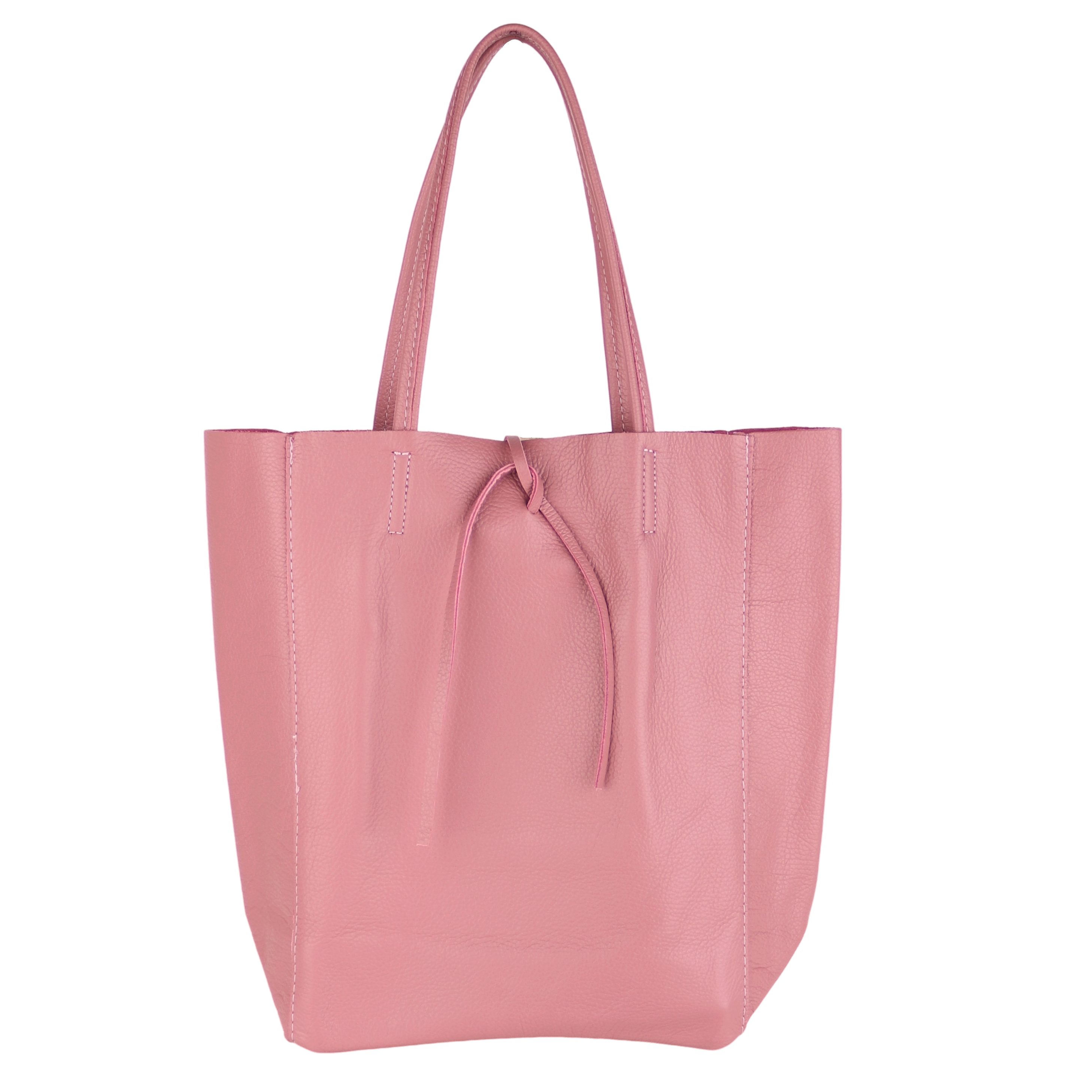 Shopper aus Echtleder / Wildleder, Made in Italy, Henkeltasche Tasche