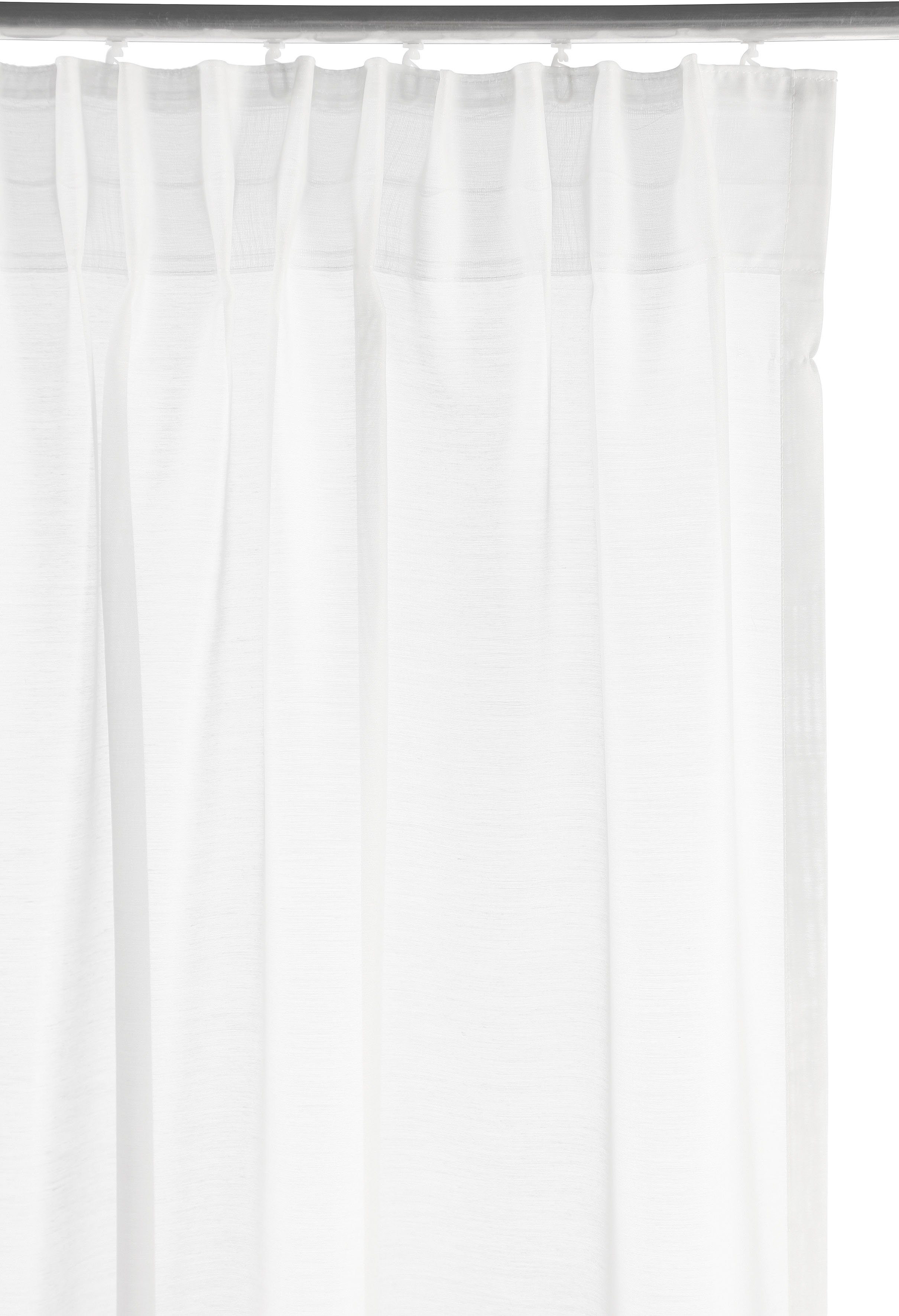 weiß (1 verschiedene Leonique, Polyester, Batist, Größen Multifunktionsband St), transparent, transparent Gardine