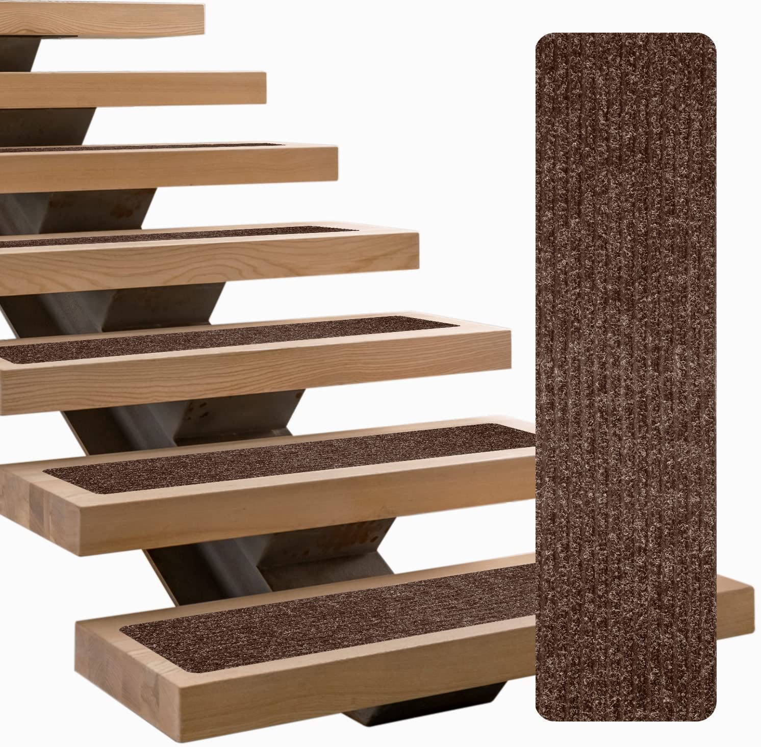 NUODWELL Stufenmatte 15 Stück Stufenmatten, 76 cm x 20 cm, rutschfeste Stuf günstig online kaufen