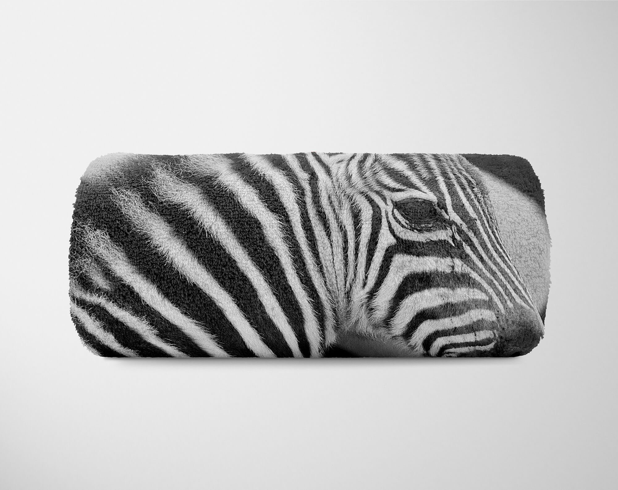 Kuscheldecke mit Handtuch (1-St), Handtuch Süß, Handtücher Zebra Baby Strandhandtuch Baumwolle-Polyester-Mix Saunatuch Sinus Art Tiermotiv