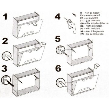 GarPet Schuhbox Schuhkipper Rattan weiß Erweiterbar Flur Schuh Kommode Regal System