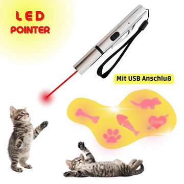 Angel's Pride Laserpointer LED Pointer, Katzenspielzeug mit Spielmaus, 5 verschiedene Lichtmuster