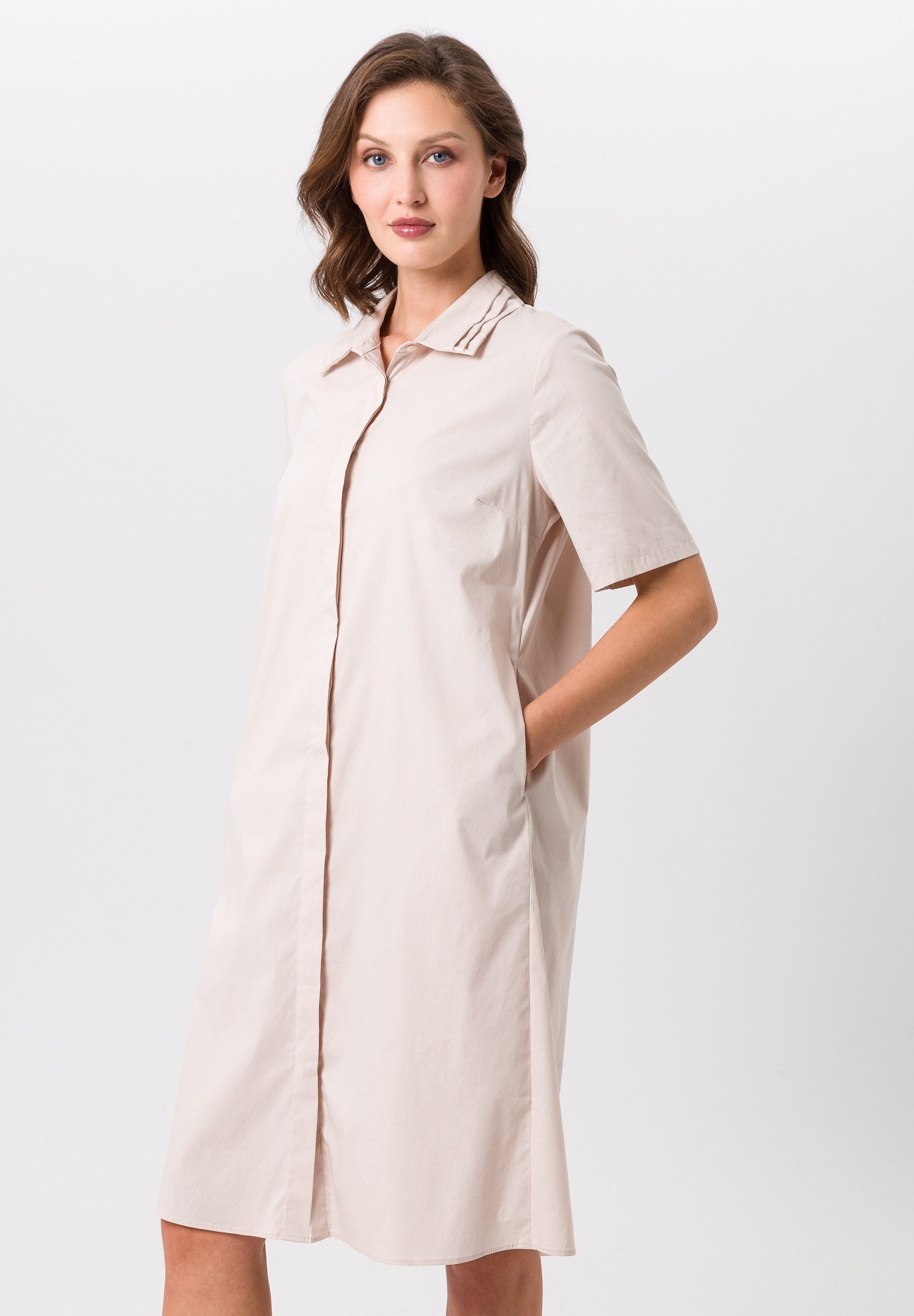 Blusenkleid mit verdeckter Knopfleiste
