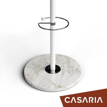 Casaria Kleiderständer, Marmorsockel Metall 14 Haken 360° Drehbar Stabil Modern 37x37x175cm