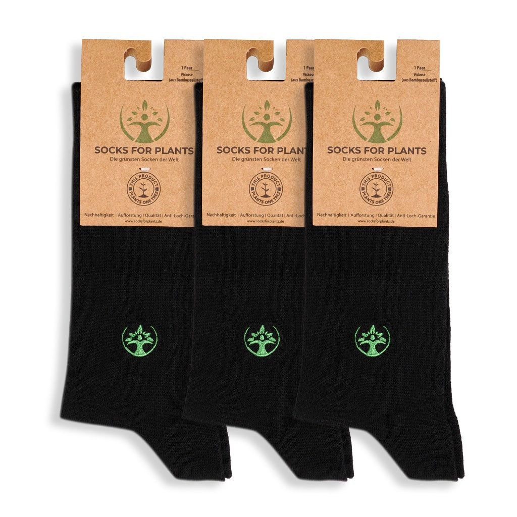 Socks For Plants Socken Bio-Baumwollsocken (3er Paar) Qualitätssocken, die die Aufforstung unterstützen, Komfortsocken