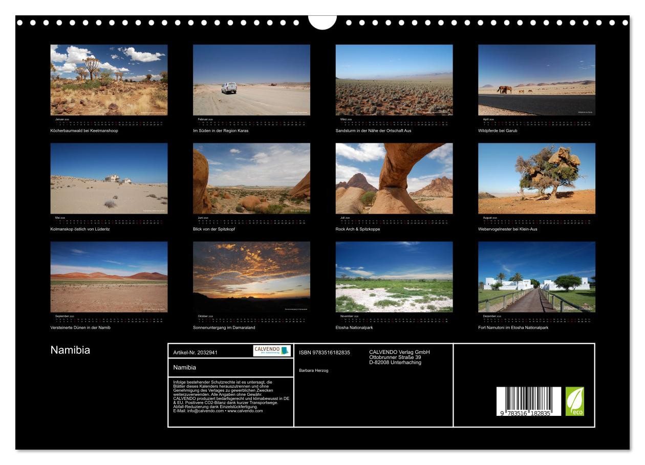 Thumbnail - CALVENDO Wandkalender Namibia (Wandkalender 2026 DIN A3 quer), CALVENDO Monatskalender
