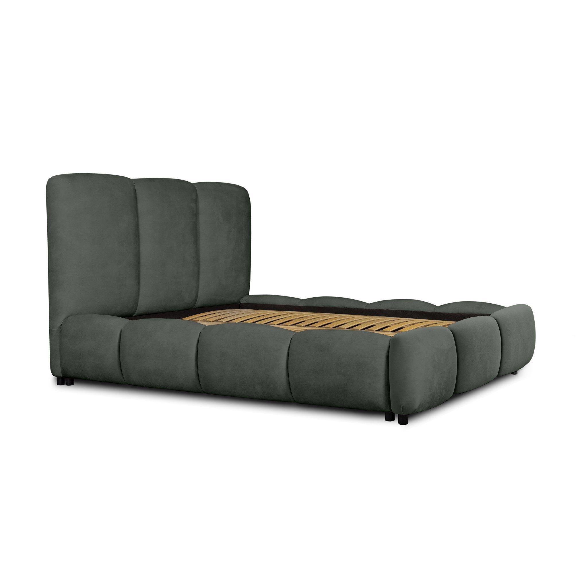 Fun Möbel Polsterbett Doppelbett Schlafzimmerbett GRACIA in Stoff (mit Lattenrost, ohne Matratze, inkl. Bettkasten)