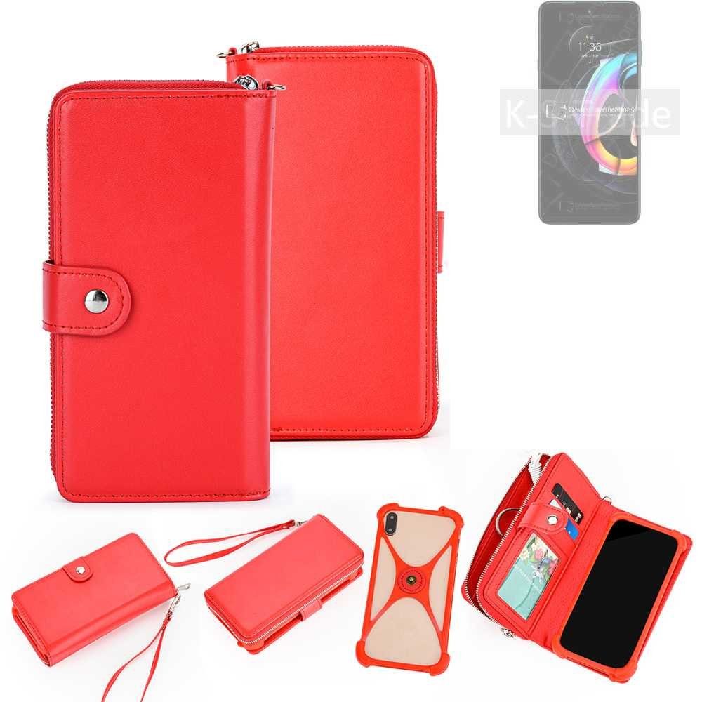 K-S-Trade Handyhülle für Motorola Edge 20 Lite, 2in1 Schutzhülle Portemonnee Handyhülle mit Bumper Hülle Case