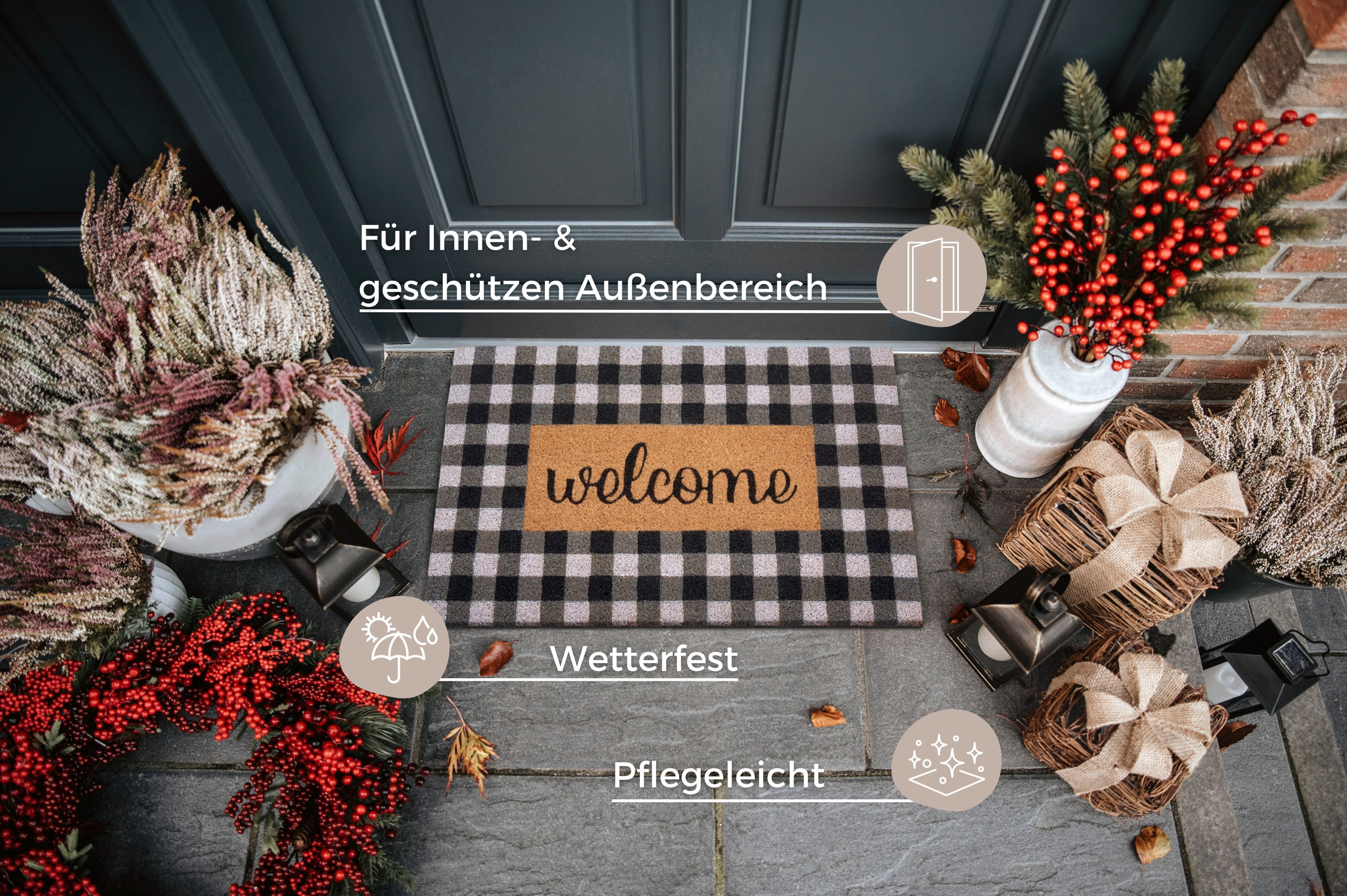 HANSE Home Fußmatte Kokos Welcome Chessboard, günstig online kaufen