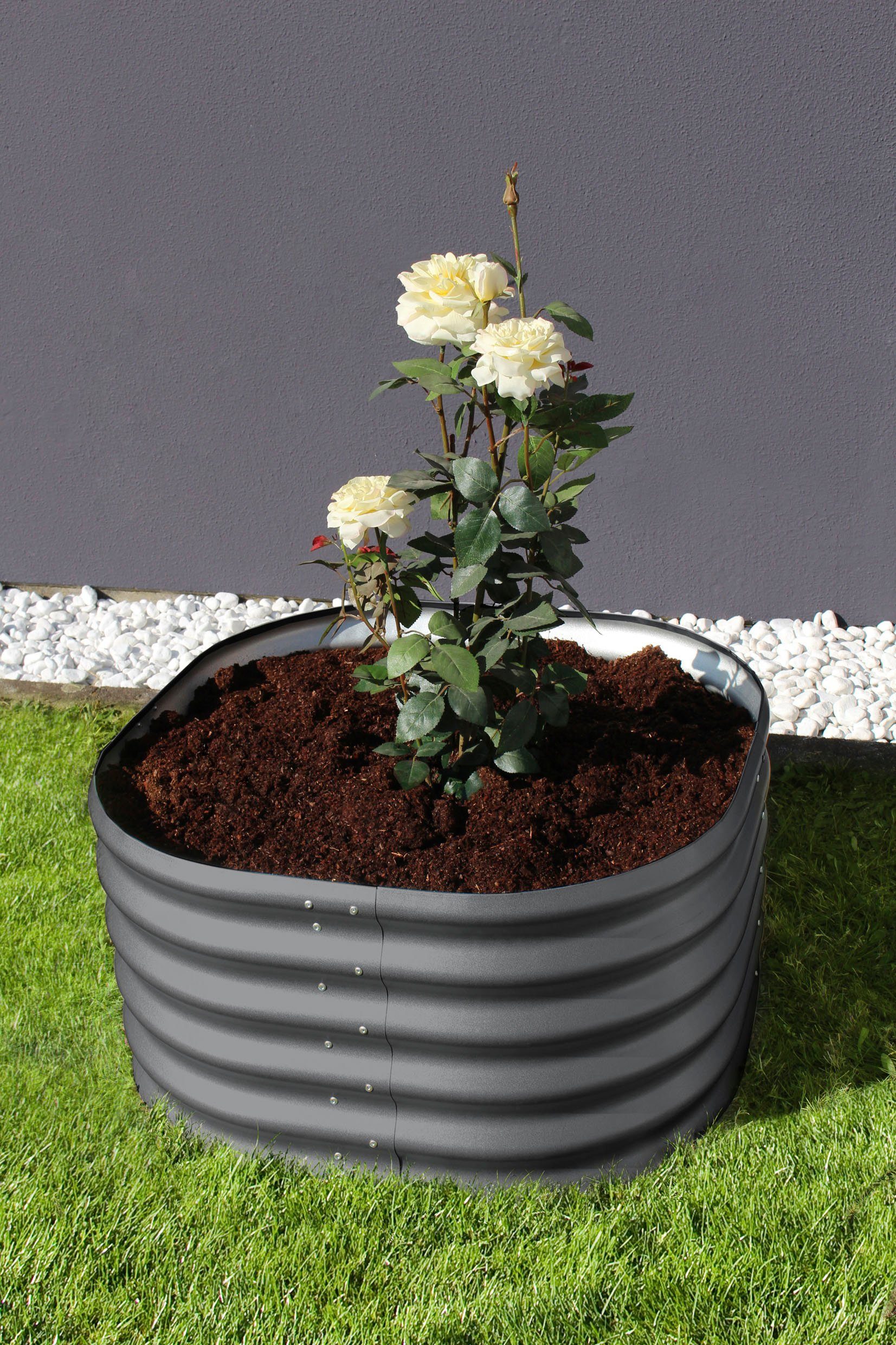 Vitavia Hochbeet Terra Rund 401, BxTxH: 82x82x40 cm, granit